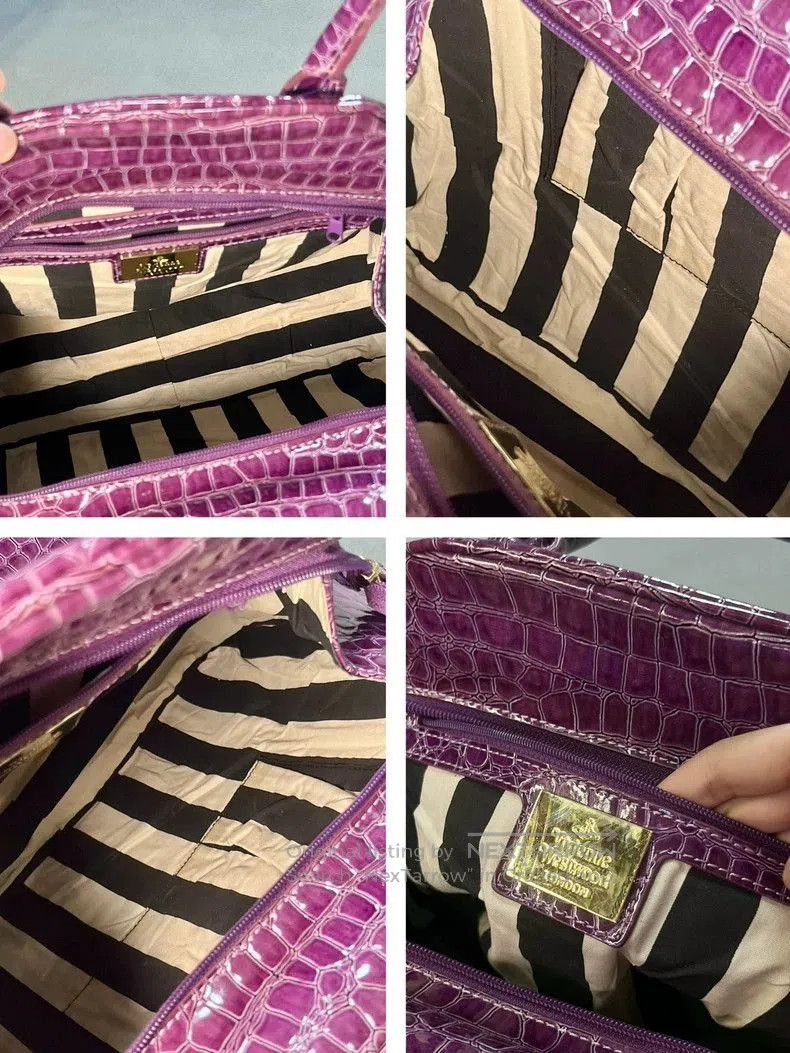 Vivienne Westwood Vivienne Westwood Purple Crocodile Bowling Bag . Size ONE SIZE - 7 Thumbnail