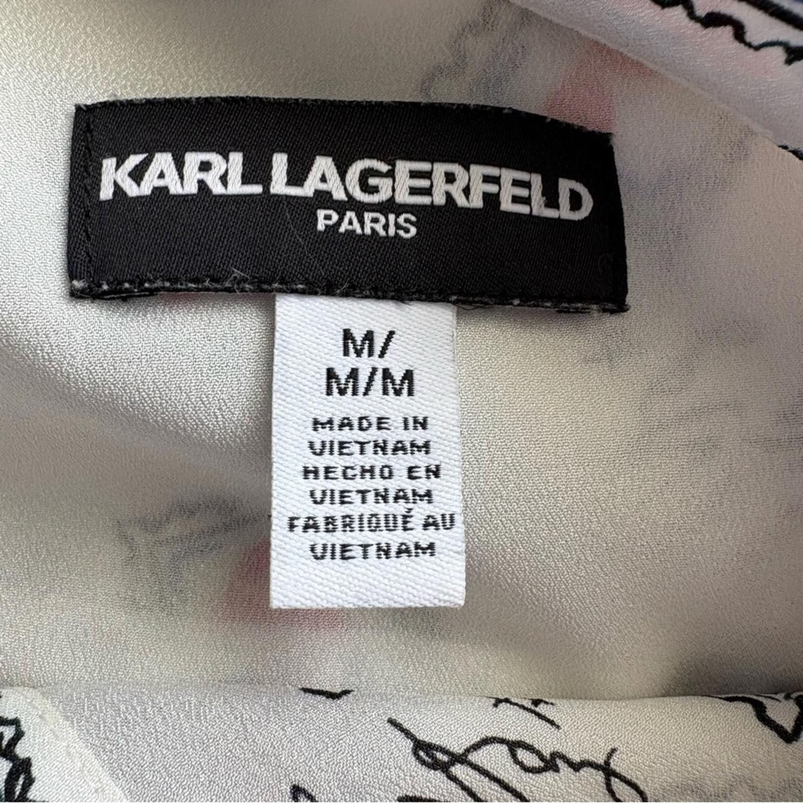 Karl Lagerfeld Karl Lagerfeld Paris Themed Women’s M Blouse Size M / US 6-8 / IT 42-44 - 7 Thumbnail
