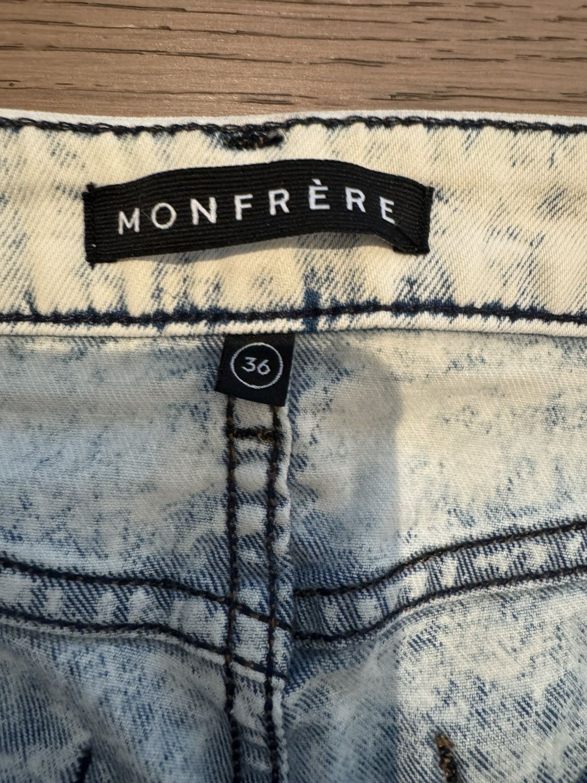 MONFRERE Monfrère Greyson Skinny Fit Jeans Acid Stone Wash – Size 36 Size US 36 / EU 52 - 7 Thumbnail