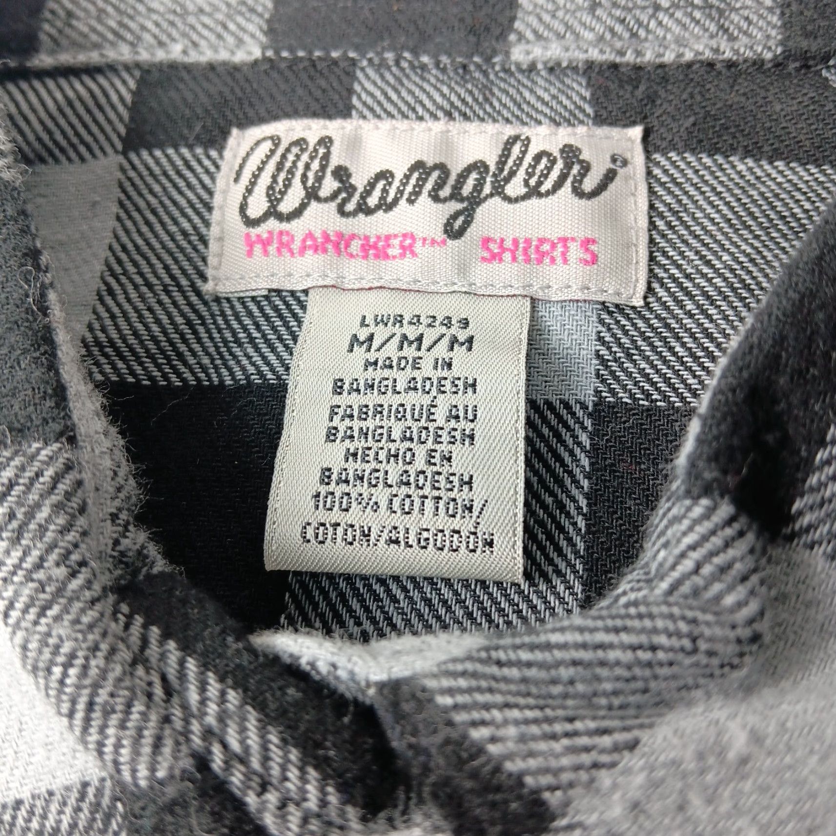 Wrangler VINTAGE Wrangler Flannel Shirt Women M Western Pearl Snap Plaid Cowgirl Ranch Rodeo Fall Winter Size M / US 6-8 / IT 42-44 - 3 Thumbnail