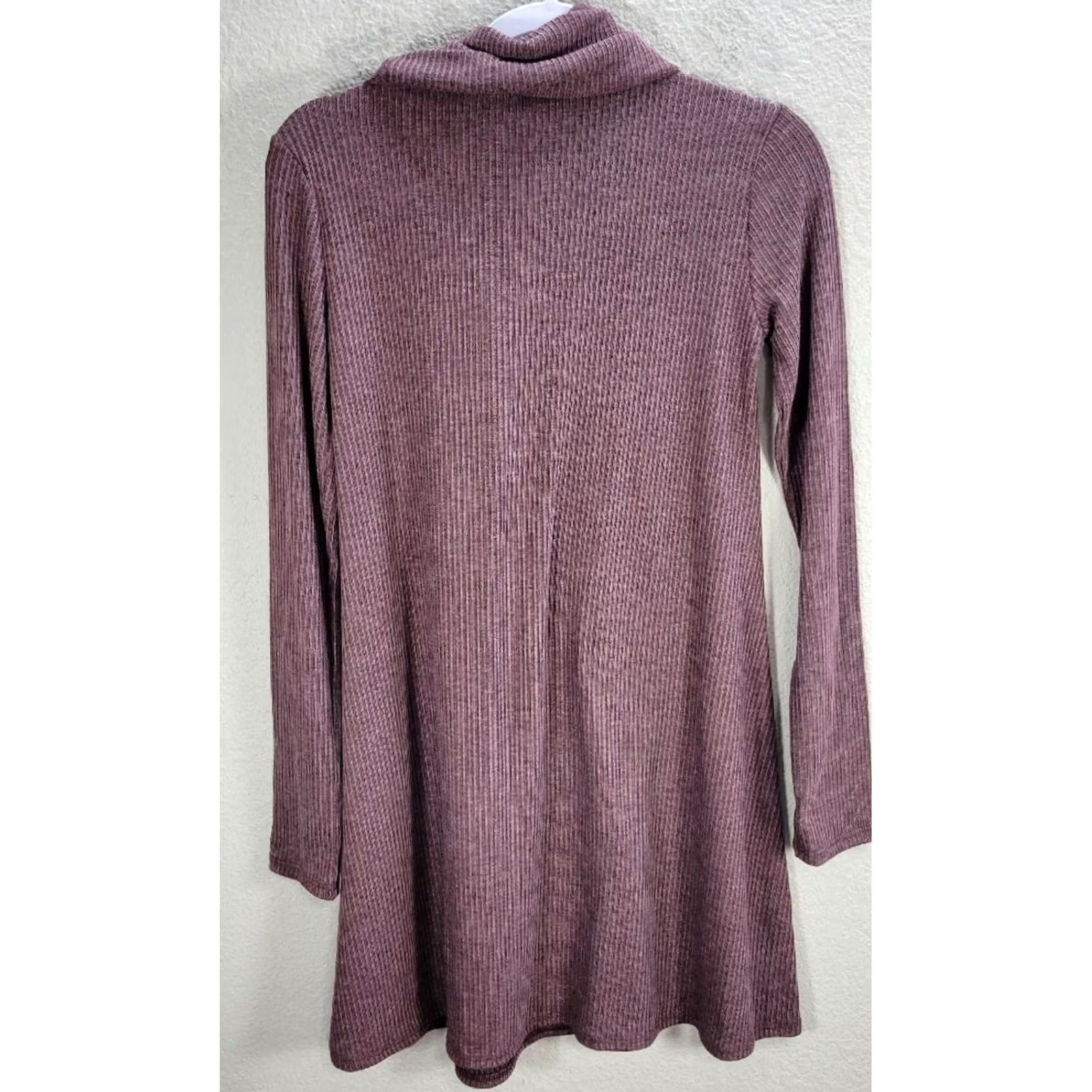 Vintage SOCIALITE Shirt Dress Burgundy Cowl Neck Mini Shift Long Sleeve NWT Sz S Womens Size S / US 4 / IT 40 - 6 Thumbnail