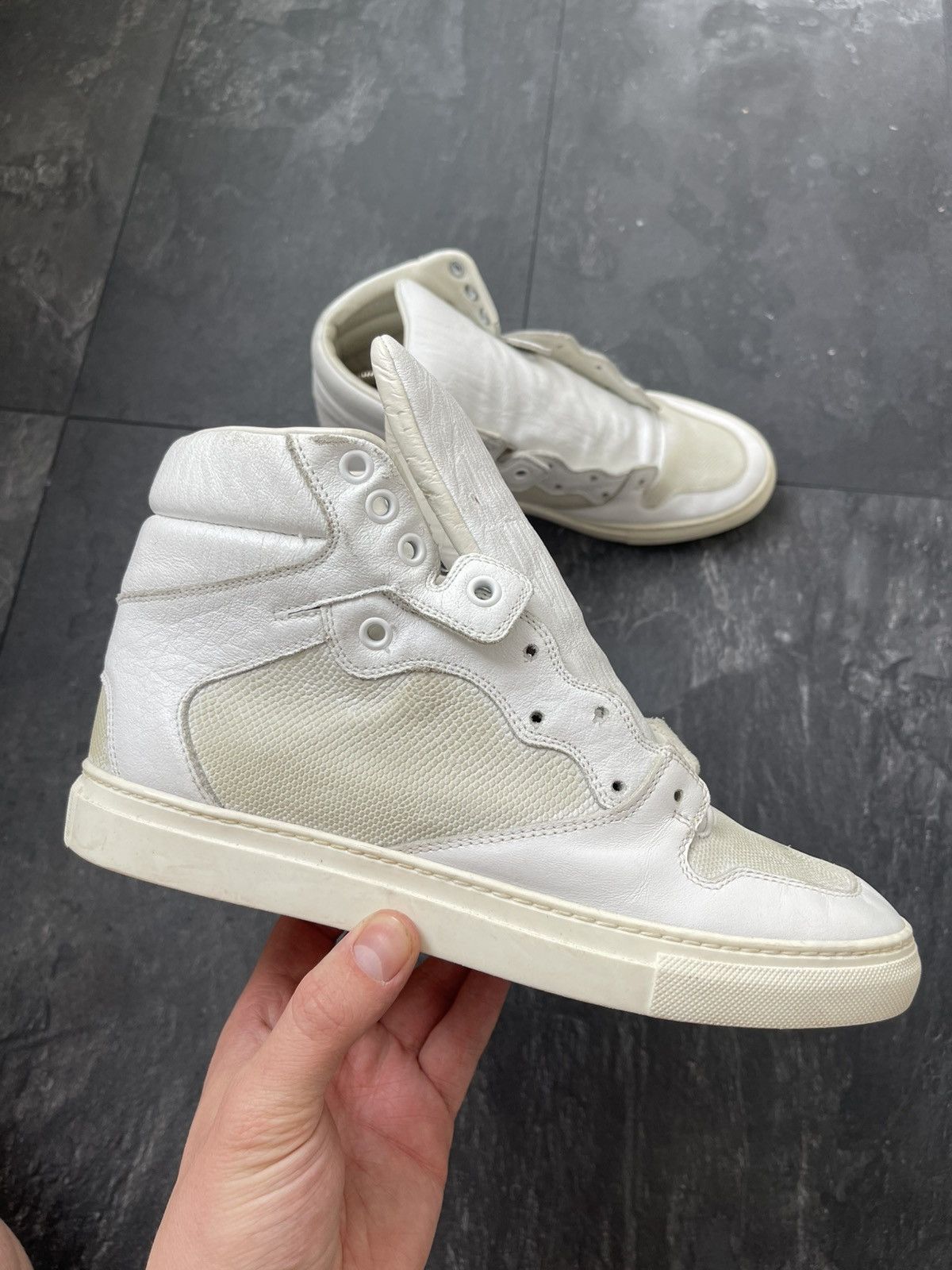 Balenciaga × Vintage BALENCIAGA high leather sneakers Size US 8 / IT 38 - 2 Thumbnail