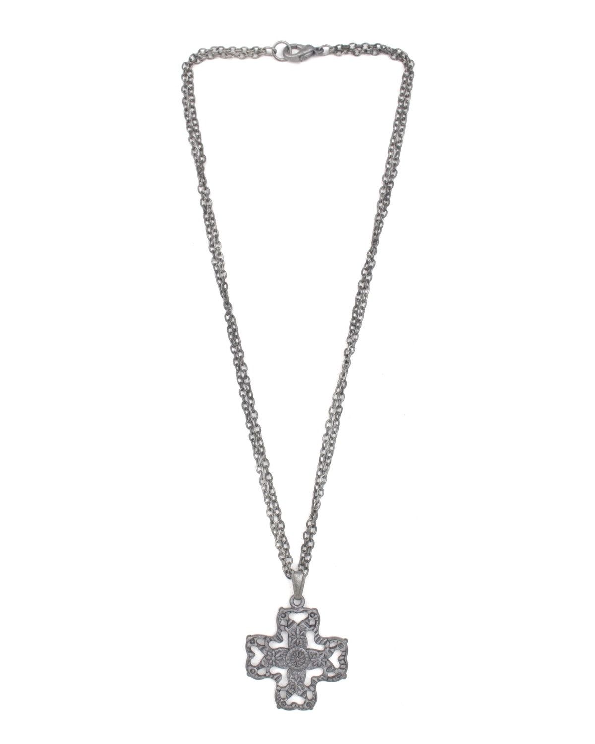 Hysteric Glamour 2000S JAPANESE MADE GOTHIC FLORAL QUATREFOIL CROSS NECKLACE Size ONE SIZE - 2 Thumbnail