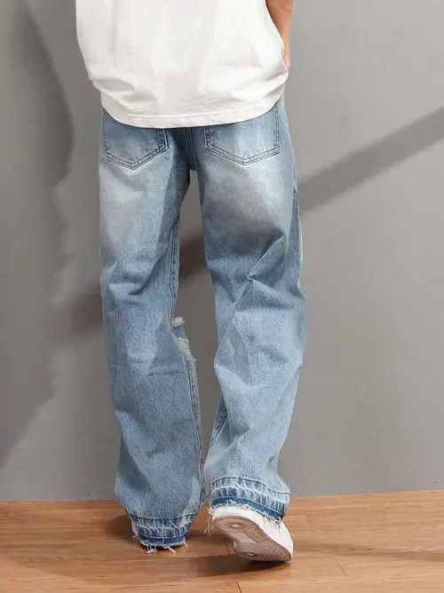 Japanese Brand Matsuoka x Nao Ripped distressed casual jeans Size US 32 / EU 48 - 4 Thumbnail