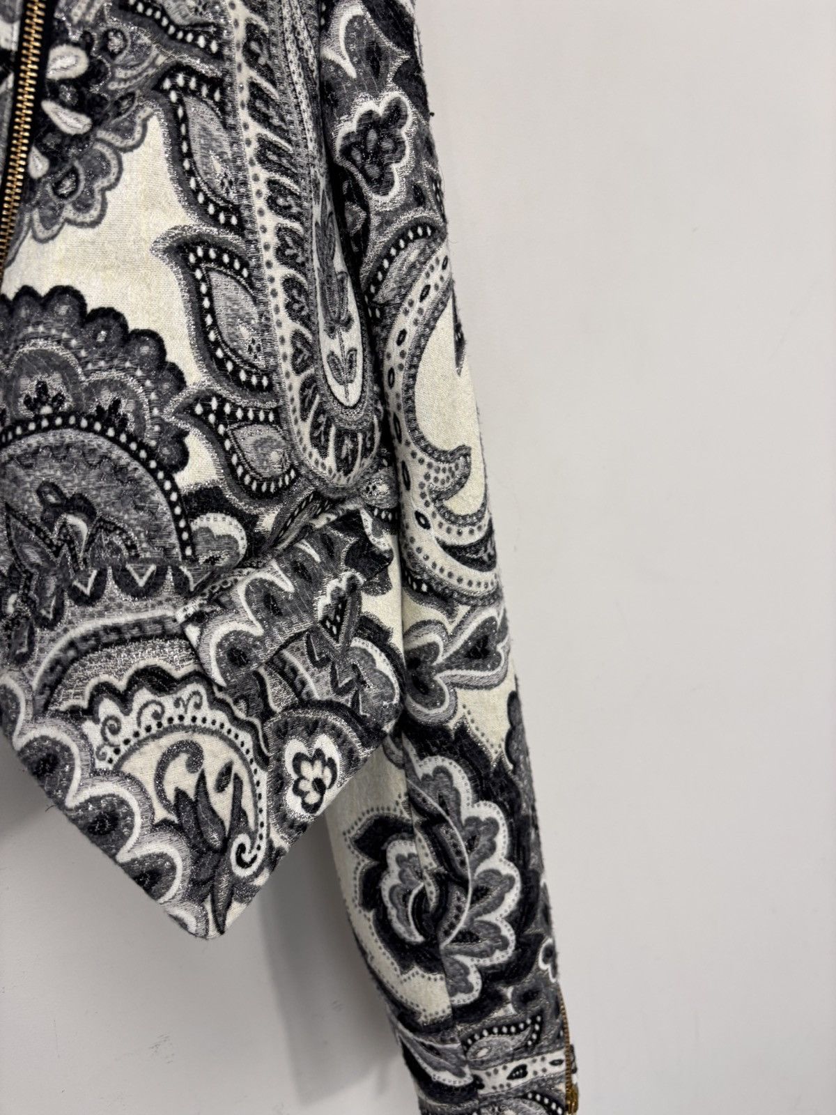 Just Cavalli Just Cavalli Women’s Baroque Print Wool Blend Jacket Size L / US 10 / IT 46 - 9 Thumbnail