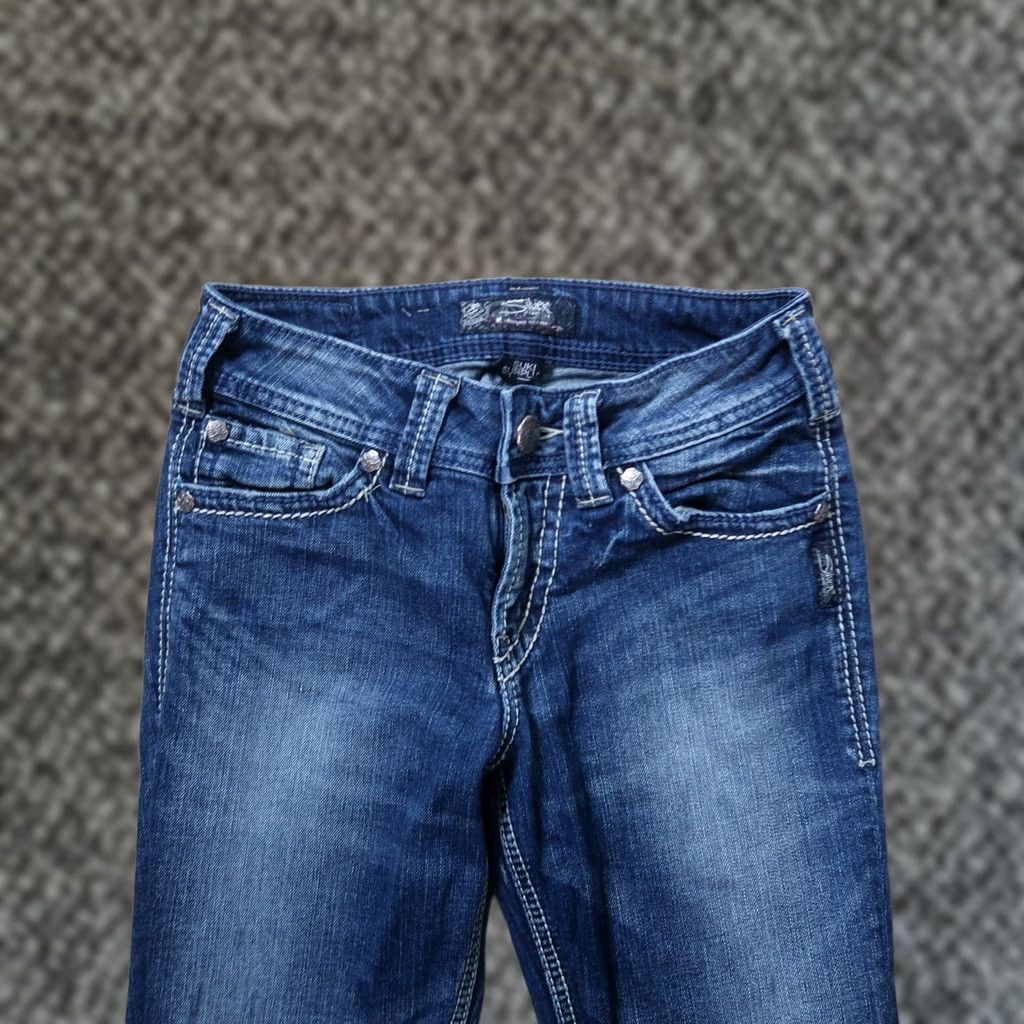 Silver Jeans Co. Silver Jeans Suki Bootcut Jeans Women's 25x32 Blue Denim Stretch Regular 5-Pocket Pants Size 42" / US 20 - 1 Thumbnail