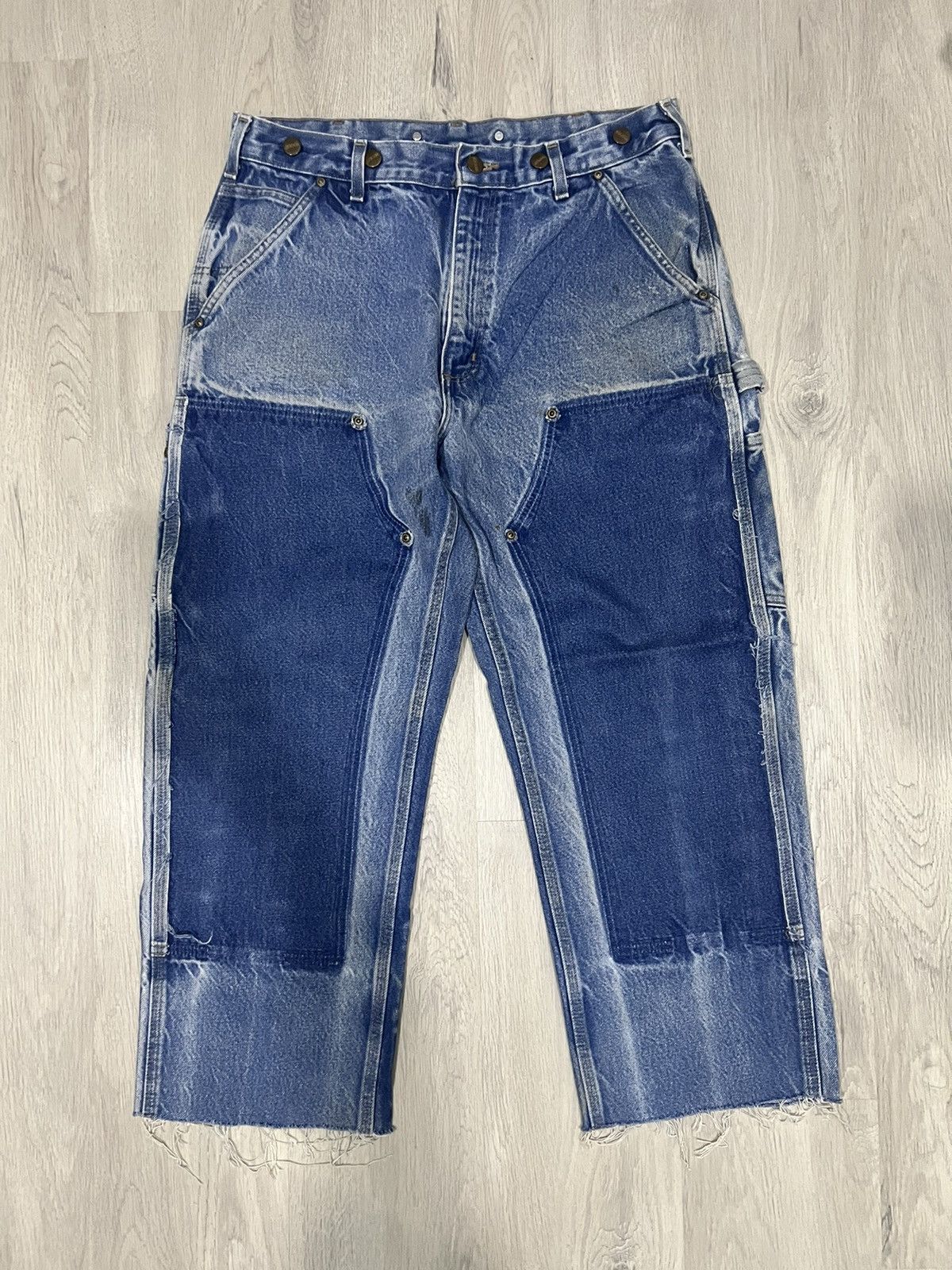 Carhartt × Carhartt Wip × Vintage Vintage Carhartt Denim Cutoff Logger B107 Size US 34 / EU 50 - 1 Thumbnail