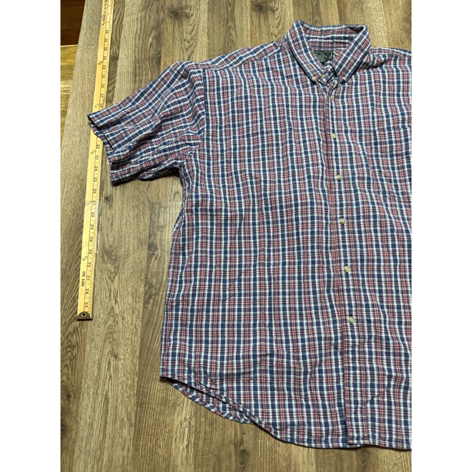 Croft & Barrow Croft & Barrow Shirts Men XL Red Short Sleeve Button-Up Plaid Size US XL / EU 56 / 4 - 4 Thumbnail