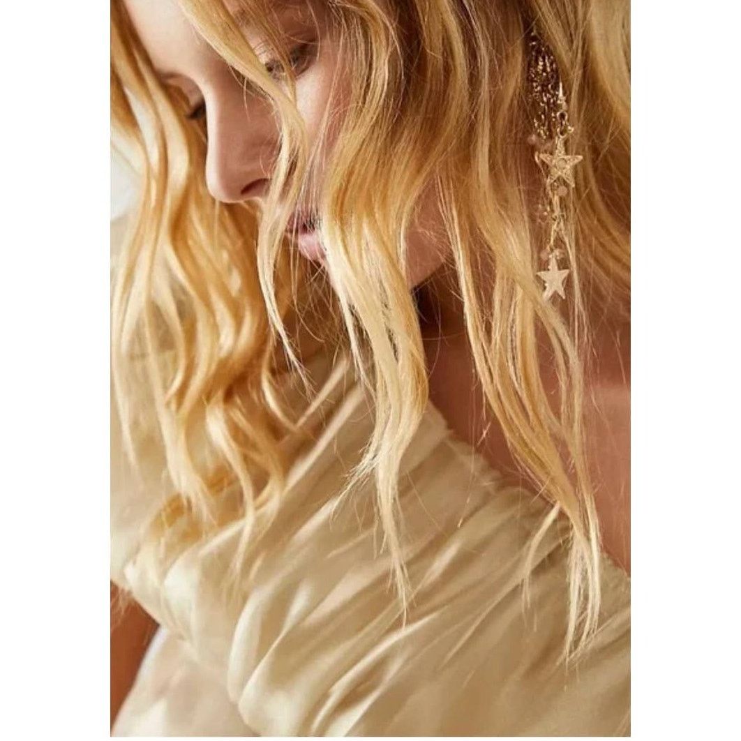 Free People FP Rosetta Top $78 X-SMALL Gold SHEER One-Shoulder Shimmery Size XS / US 0-2 / IT 36-38 - 2 Thumbnail