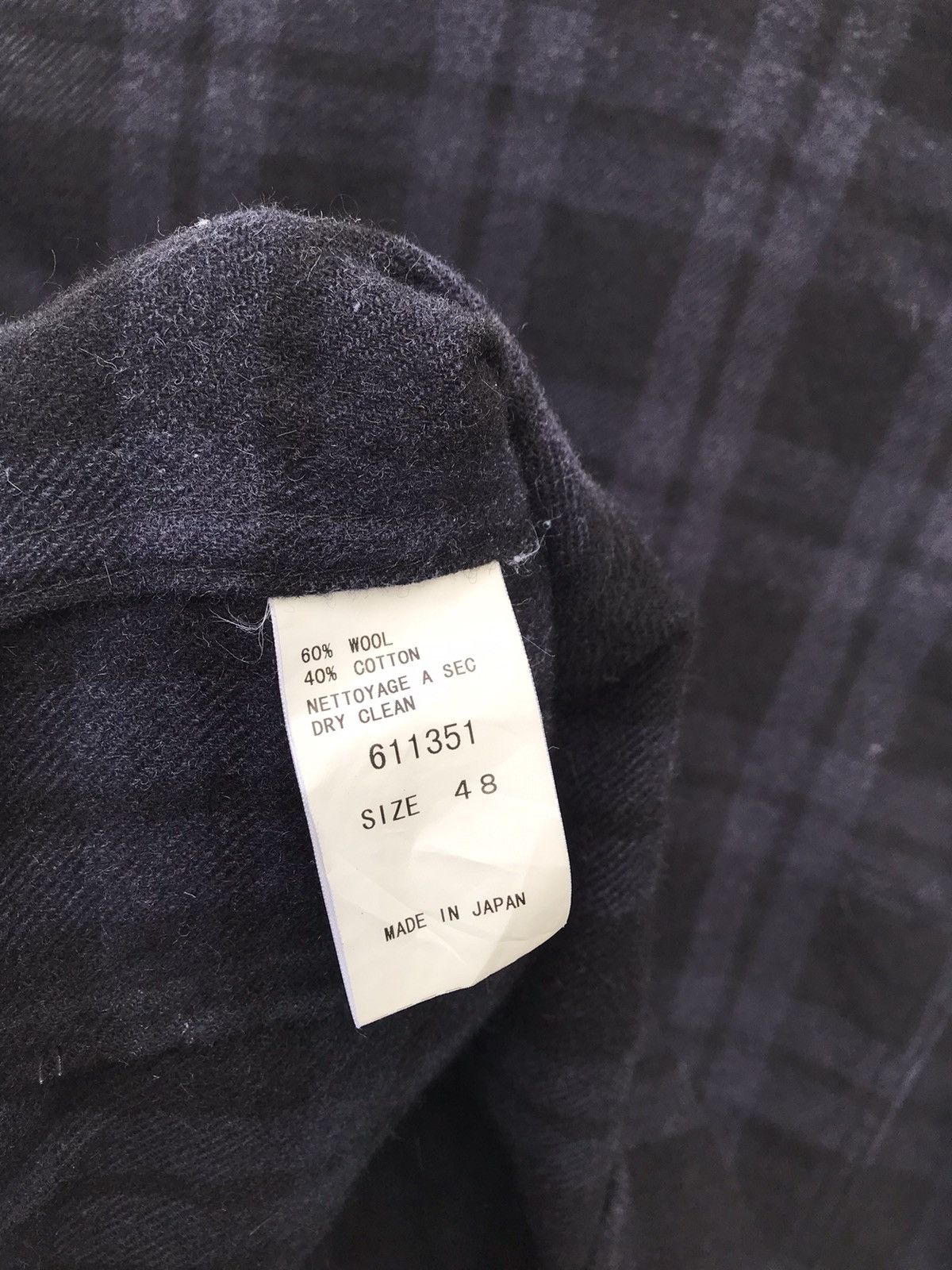 Ego Tripping Ego Tripping Japan Checked Mix Wool Jacket ( 19” X 24” ) Size US S / EU 44-46 / 1 - 6 Thumbnail