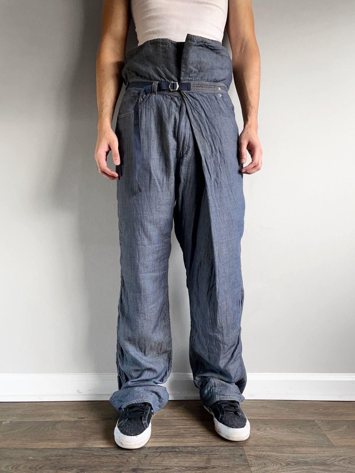 CABANE de ZUCCa Fold Over Waist Baggy Pants Size US 34 / EU 50 - 2 Thumbnail