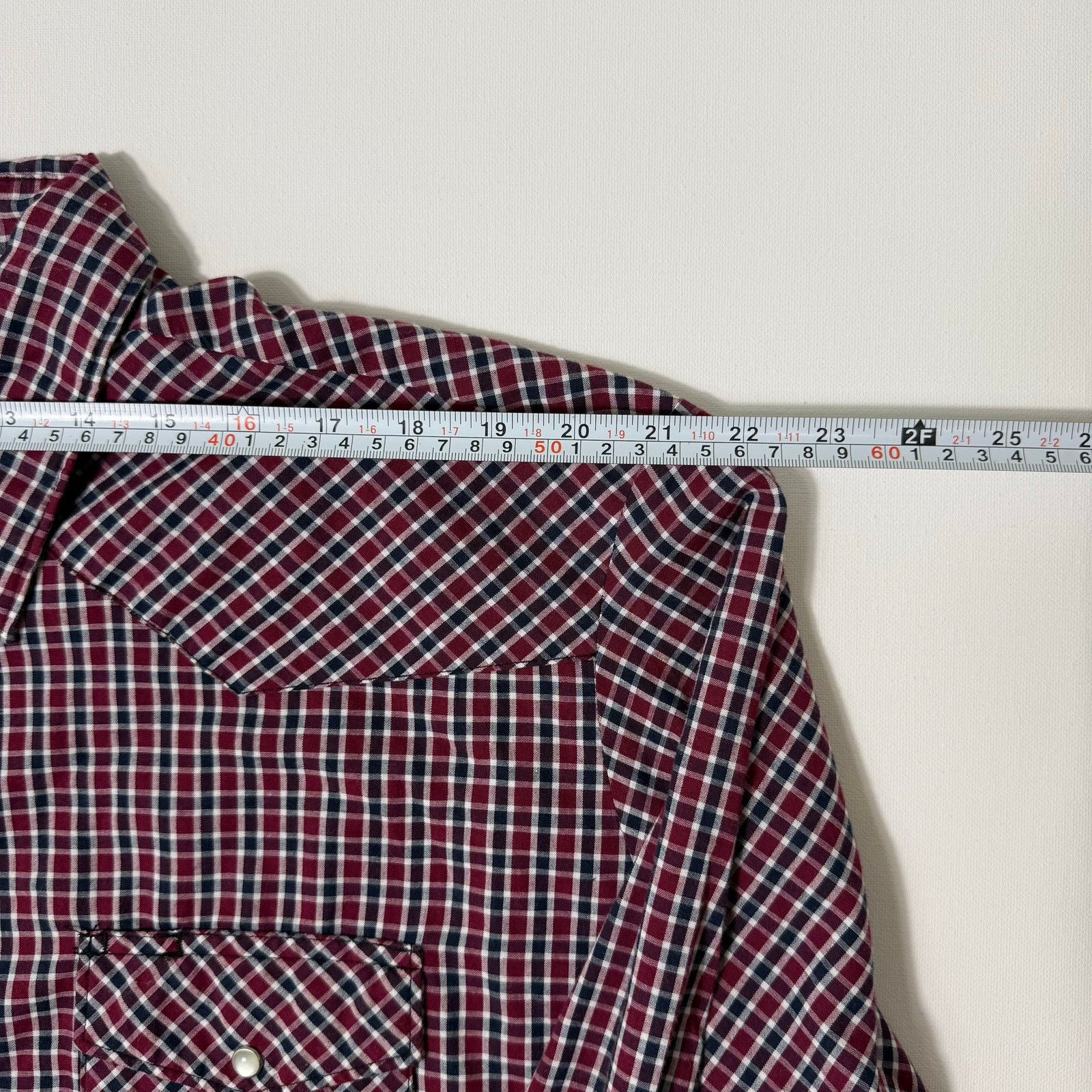 Wrangler Vintage Wrangler Western Pearl Snap Shirt Plaid Red XXL Size US XXL / EU 58 / 5 - 7 Thumbnail