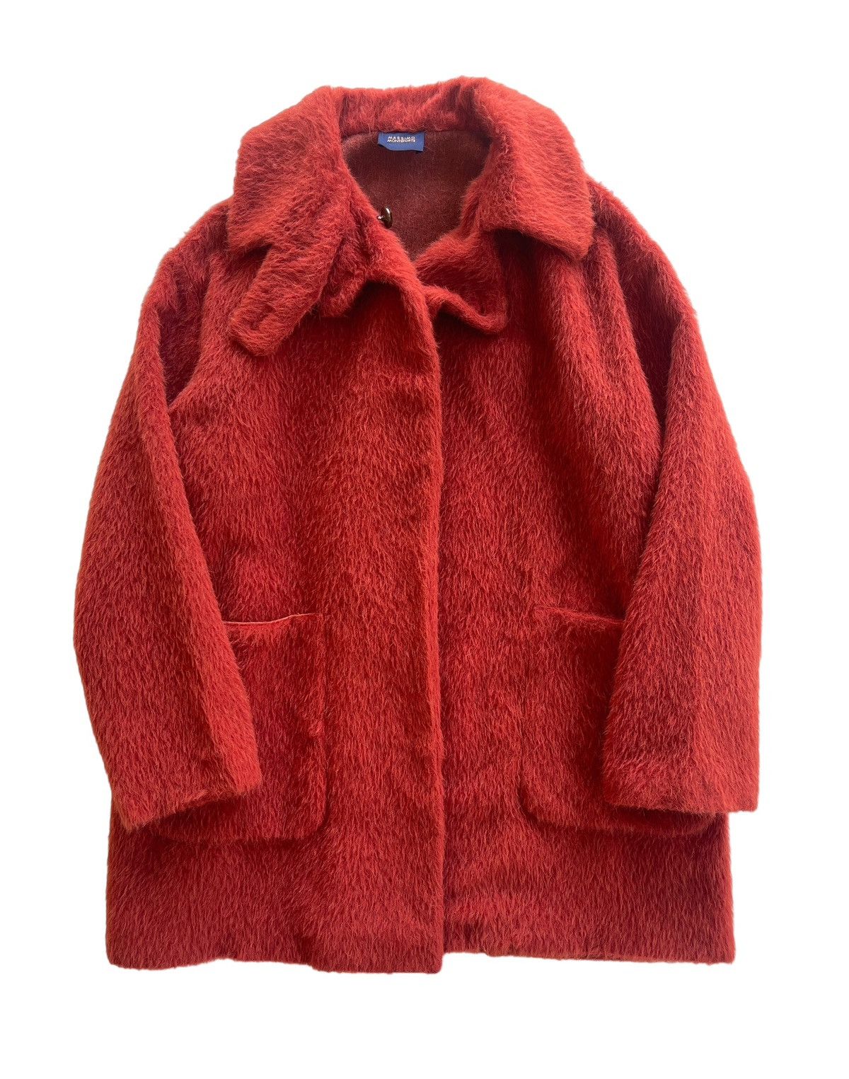 Japanese Brand Massimo Monteforte Fuzzy Mohair Button Less Coat Size M / US 6-8 / IT 42-44 - 1 Thumbnail