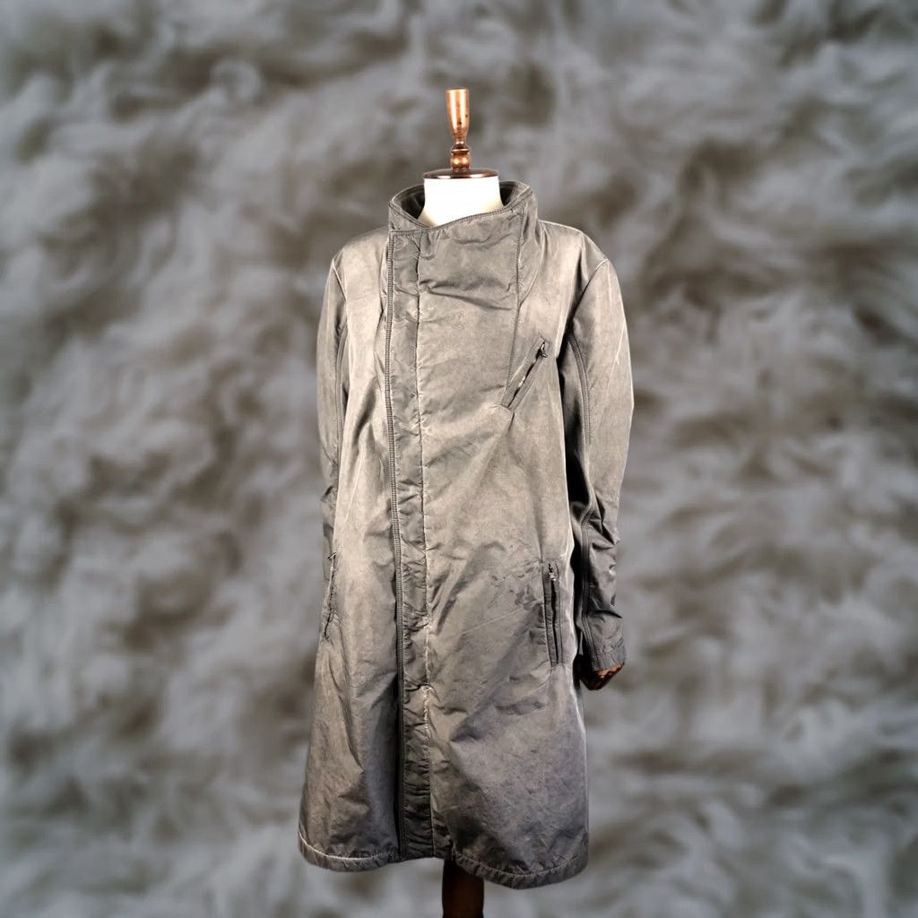 Vintage TR-900 Transit Par Such Full Zip Asymmetric Trench Coat Polyester Gray Women Size ONE SIZE - 1 Thumbnail