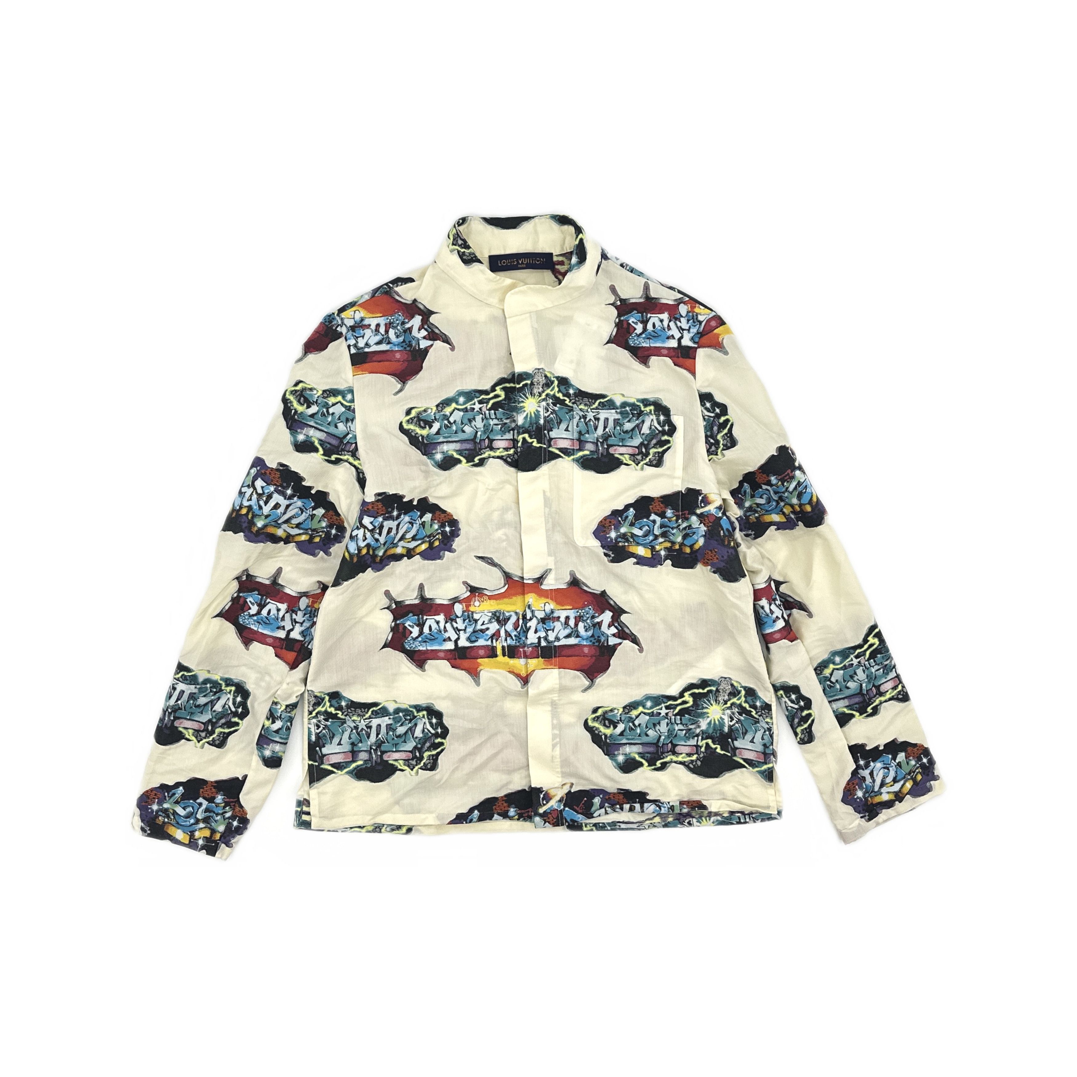 Louis Vuitton Louis Vuitton Graffiti Print Pajama Shirt XS Size US XS / EU 42 / 0 - 1 Thumbnail