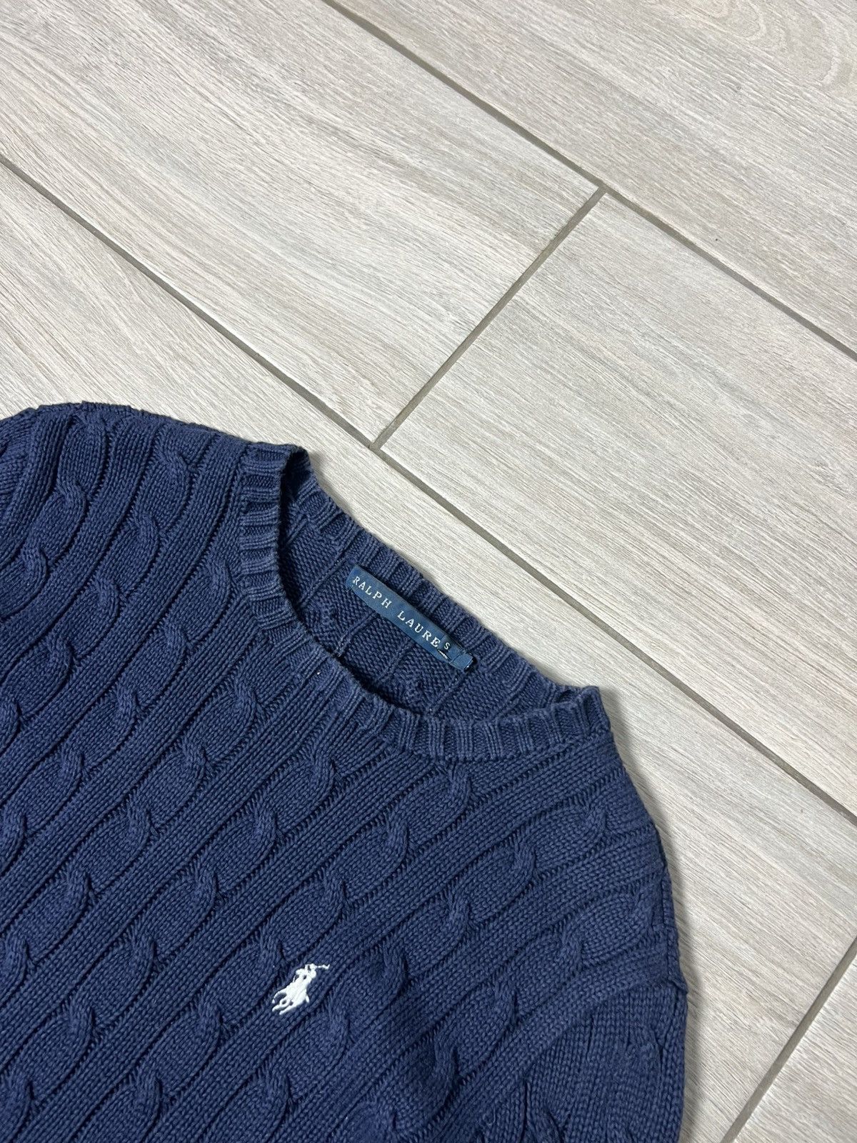 Ralph Lauren Polo Ralph Lauren Dark Blue Cable Knit Sweater Size S / US 4 / IT 40 - 7 Thumbnail