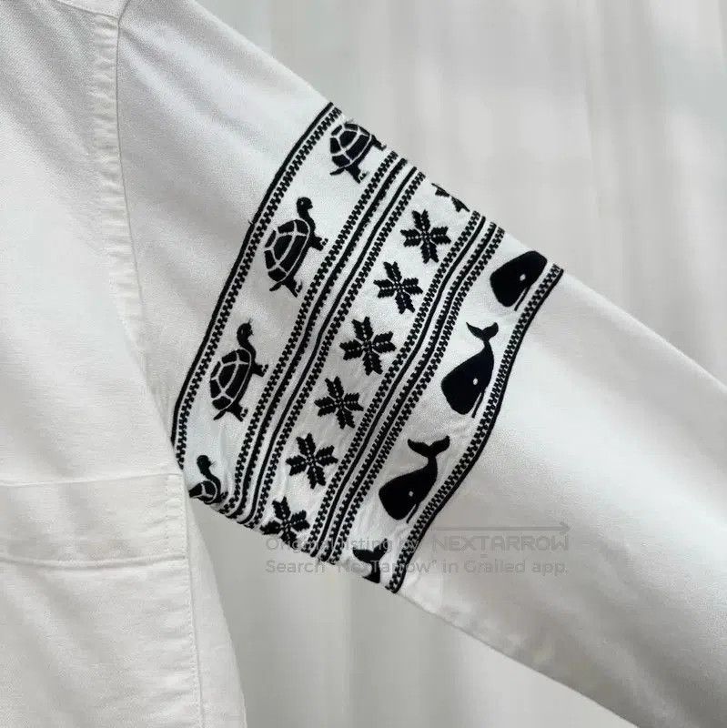 Thom Browne Thom Browne White Cotton Long Sleeve Shirt . Size M / US 6-8 / IT 42-44 - 5 Thumbnail