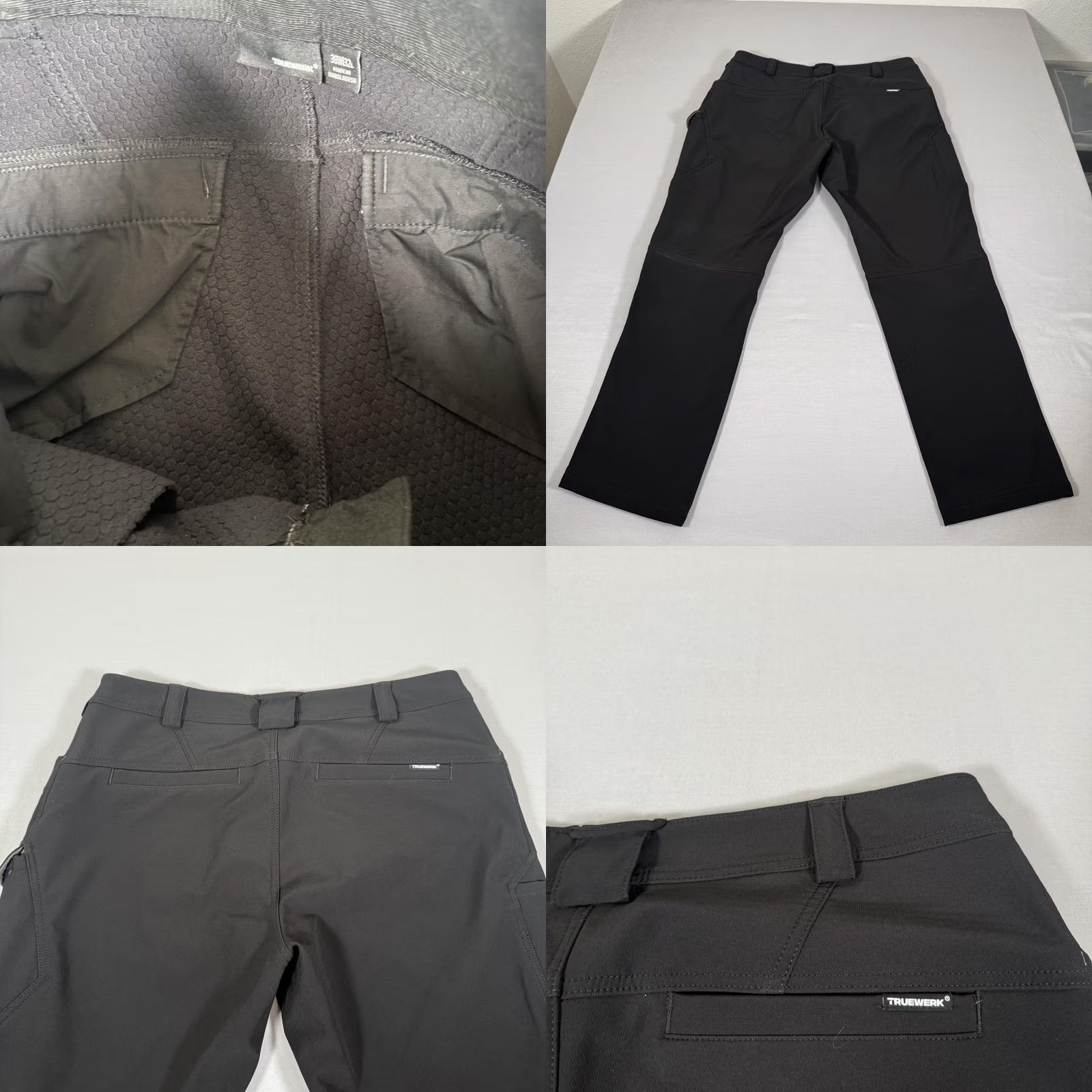 Vintage Truewerk Pants Mens 38x32 Black T3 Werkpant Cargo Fleece Lined Stretch Workwear Size US 38 / EU 54 - 9 Thumbnail