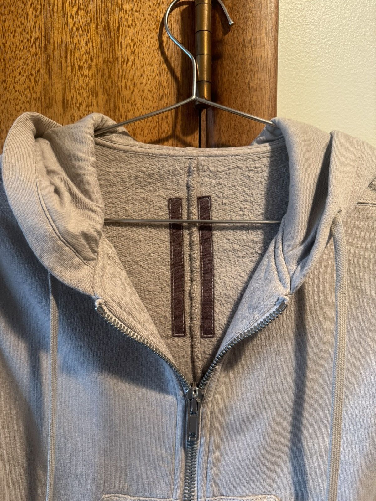 Rick Owens Drkshdw Lambskin sleeve hoodie Size L / US 10 / IT 46 - 3 Thumbnail