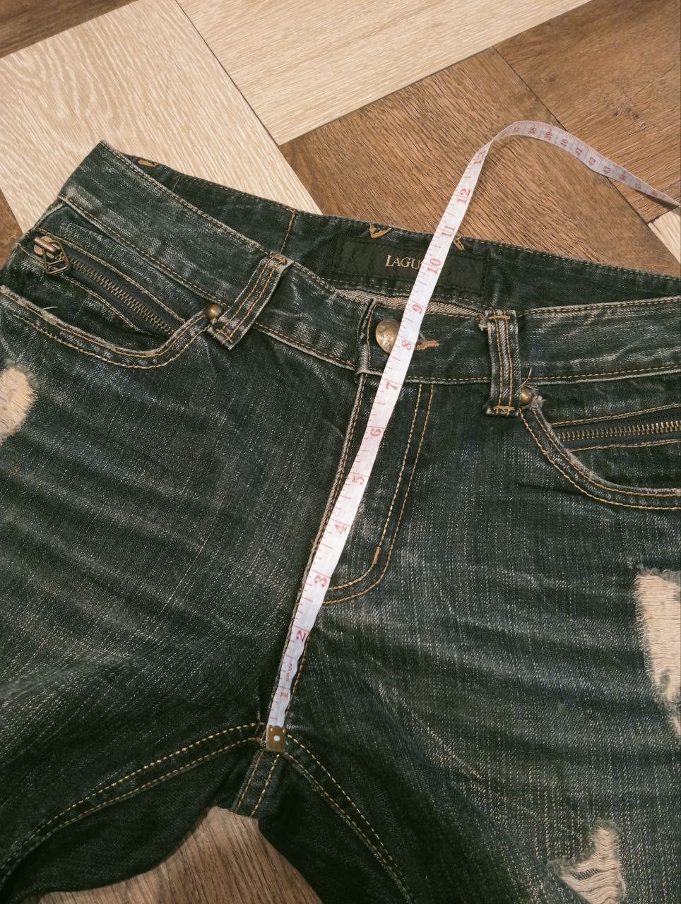 If Six Was Nine LAGUST DISTRESSED LOOK FLARED PANTS Size US 31 - 13 Thumbnail