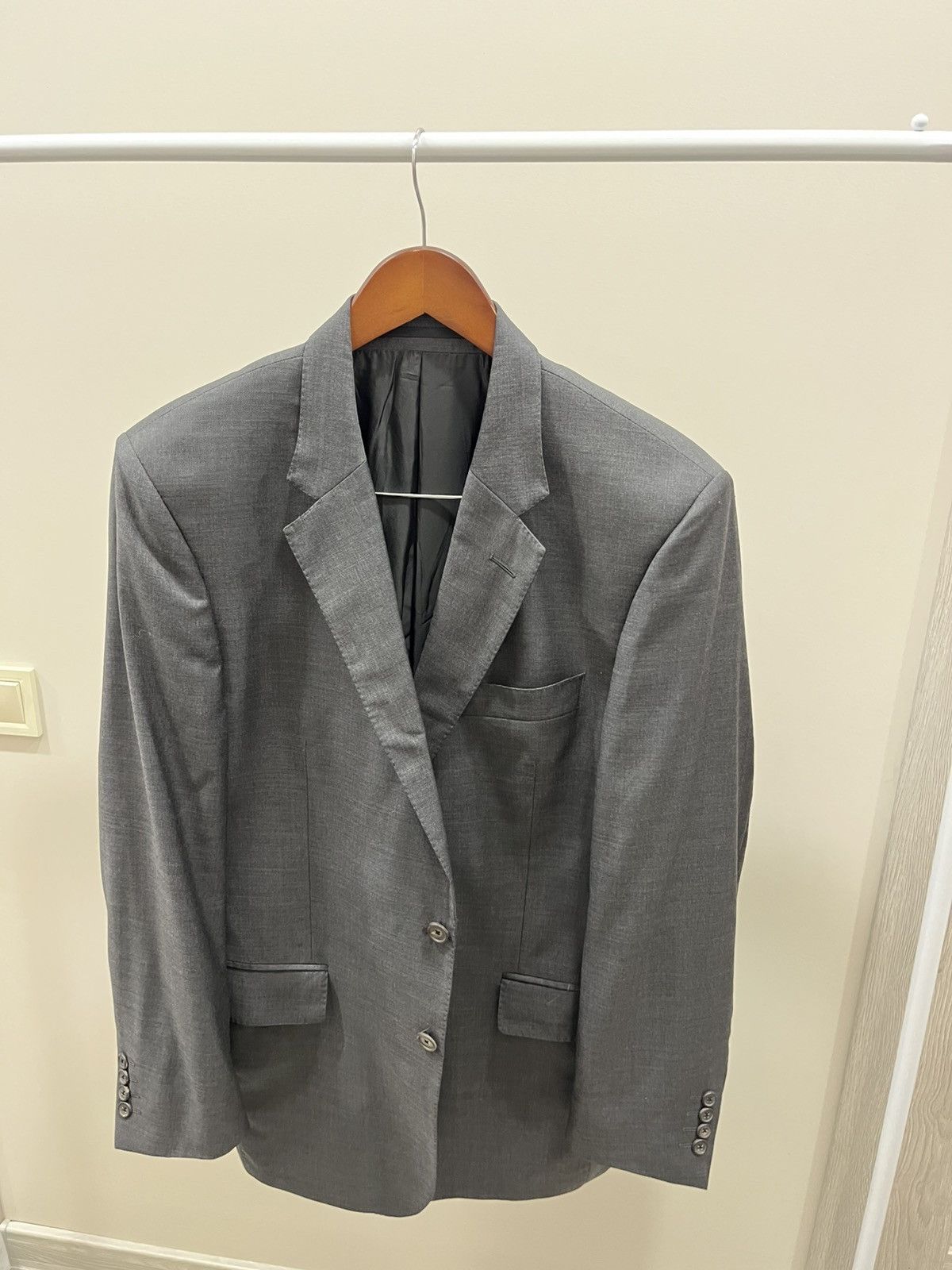 Gieves & Hawkes Claridge Navy Blue Striped Two Button Suit 46L Size 40R - 2 Thumbnail