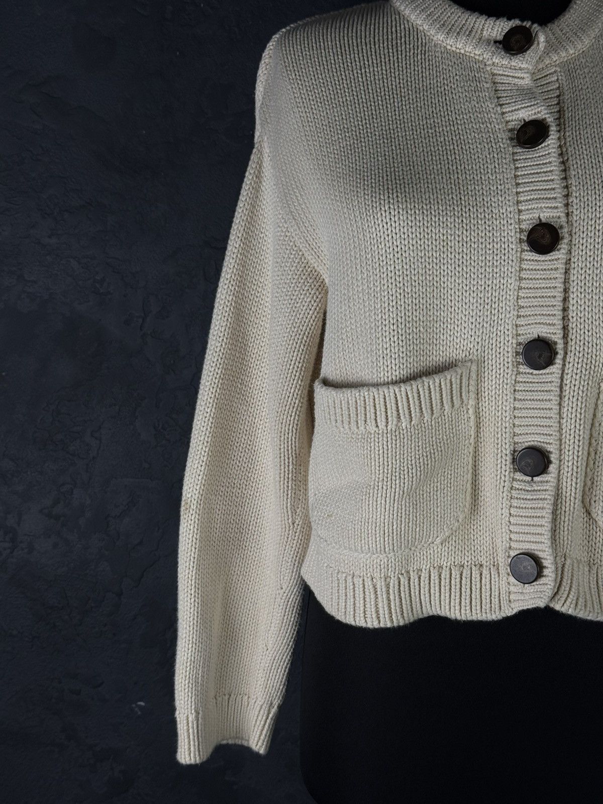 Sezane La Maille Sezane Crewneck Knitted Button Up Cardigan Sweater Size XS / US 0-2 / IT 36-38 - 3 Thumbnail