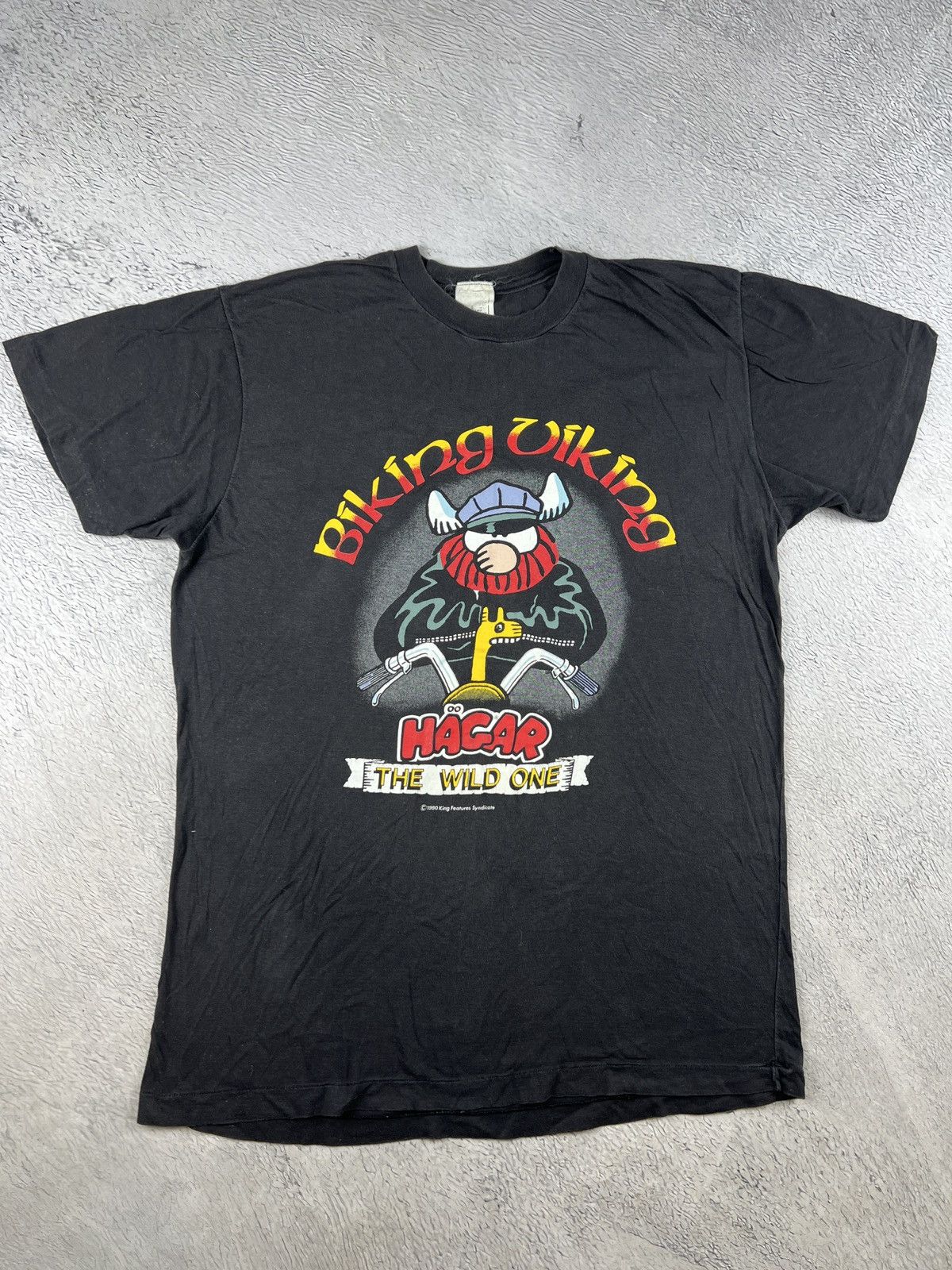 Cartoon Network Vintage 90s Hagar the Horrible American Comic Biker Viking Size US L / EU 52-54 / 3 - 1 Thumbnail