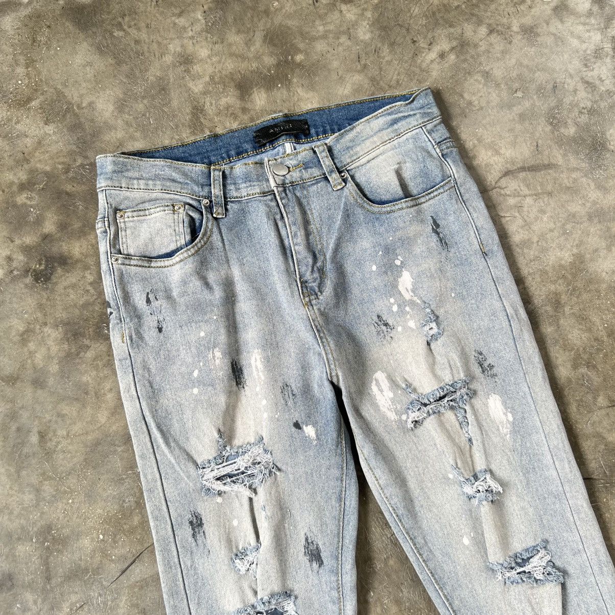 Other Paint Splatter Distressed Skinny Jeans Size US 30 / EU 46 - 3 Thumbnail