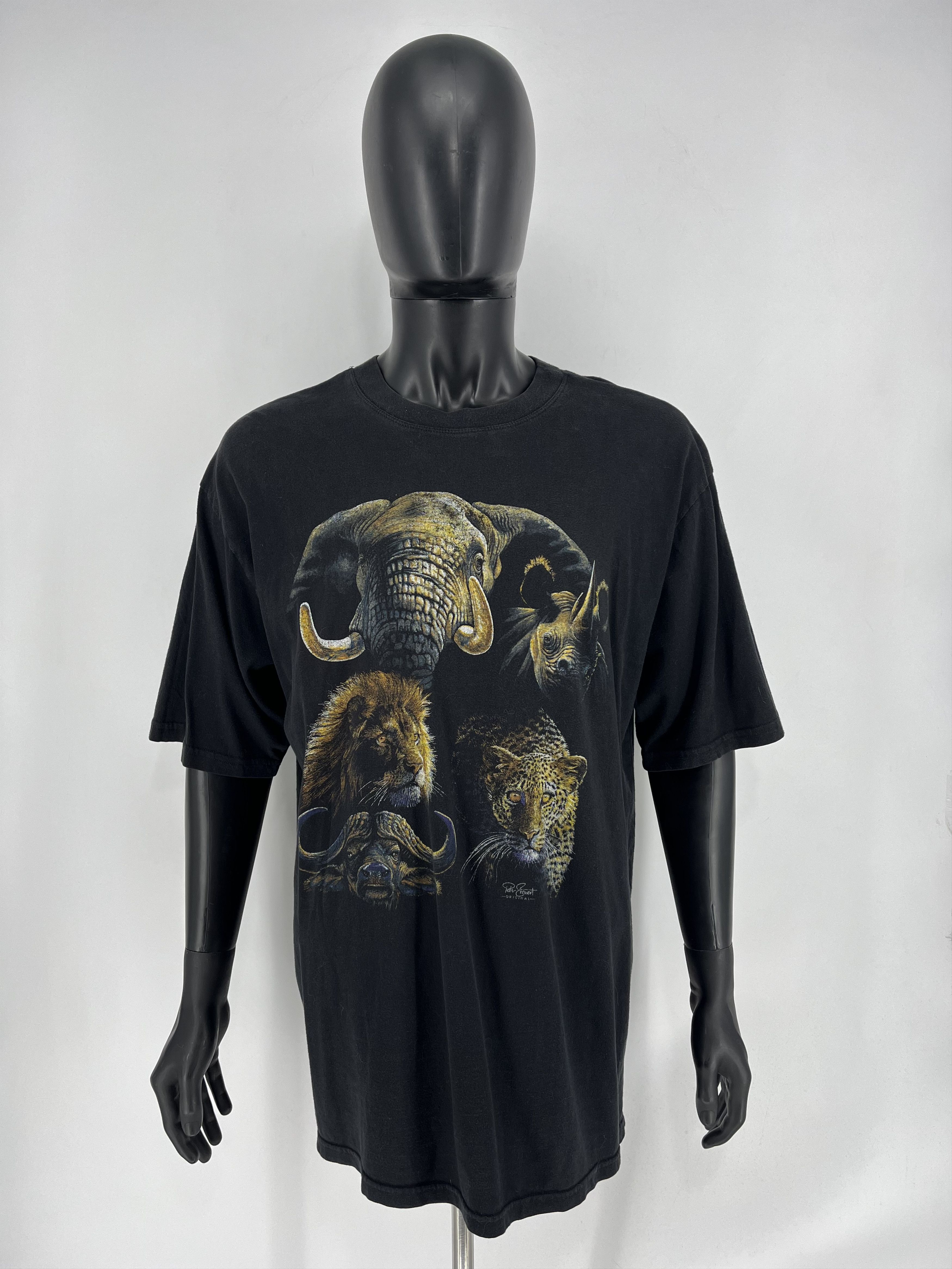 Vintage 90's African Wildlife Animals Everything Ethnic Peter Stewar Size US XL / EU 56 / 4 - 2 Thumbnail