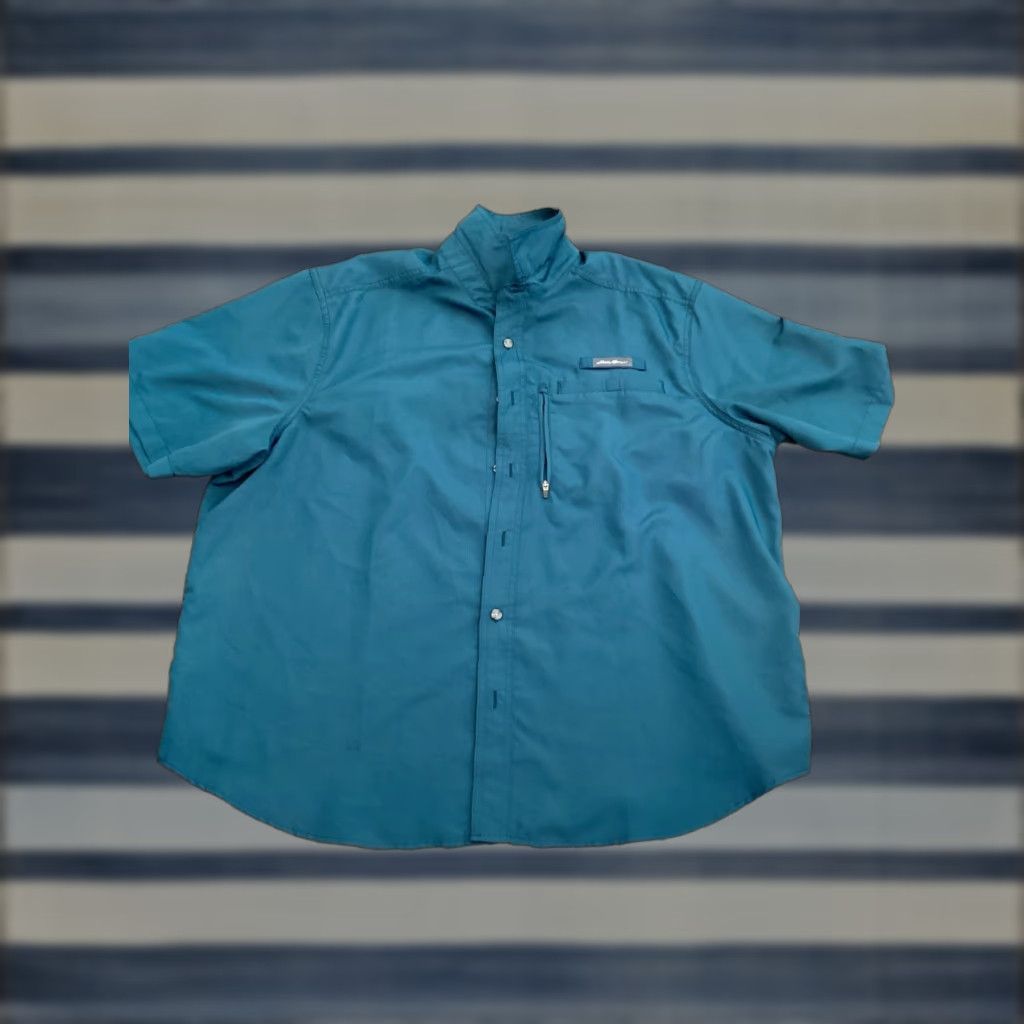 Eddie Bauer Eddie Bauer Tech Woven Shirt Men XXL Therma Fit Polyester Button Down Collar Size US XXL / EU 58 / 5 - 1 Thumbnail