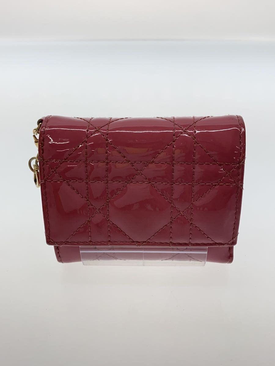 Dior Dior Cannage Enamel 3-Fold Wallet Pink Size ONE SIZE - 1 Thumbnail