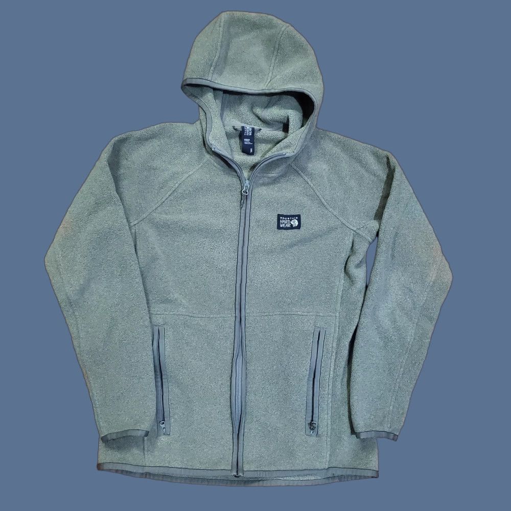 Mountain Hardwear Mountain Hardwear Jacket Women Small Green Fleece Full Zip Hooded Outdoors Size S / US 4 / IT 40 - 1 Thumbnail