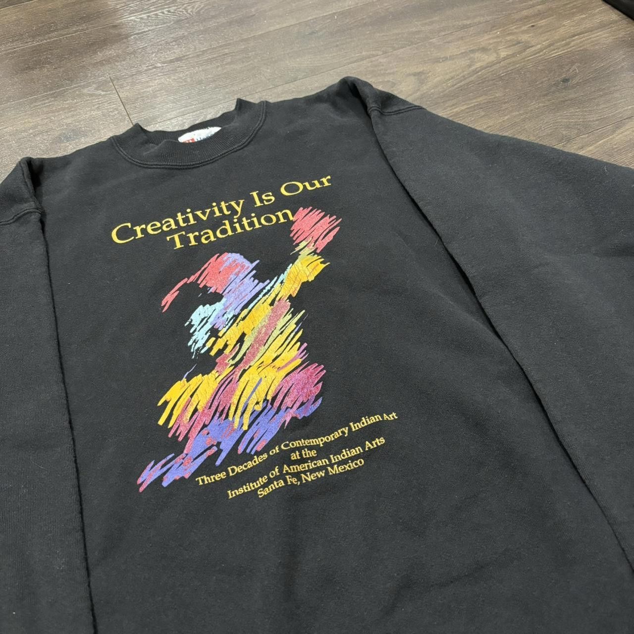 Hanes Vintage creativity is our tradition Indian art sweatshirt Size US M / EU 48-50 / 2 - 1 Thumbnail