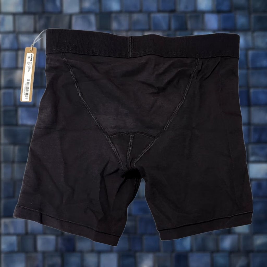 SKIMS Skims Mens XS Cotton Boxer Briefs Onyx Black Underwear Class Boxers 5 Inch Size 34R - 1 Thumbnail