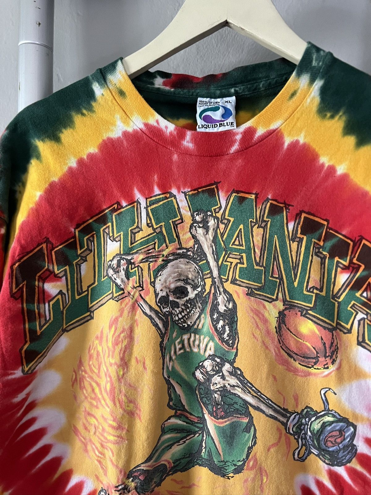 Grateful Dead Vintage 1996 Grateful Dead Liquid Blue Lithuania Tee Size US XL / EU 56 / 4 - 2 Thumbnail
