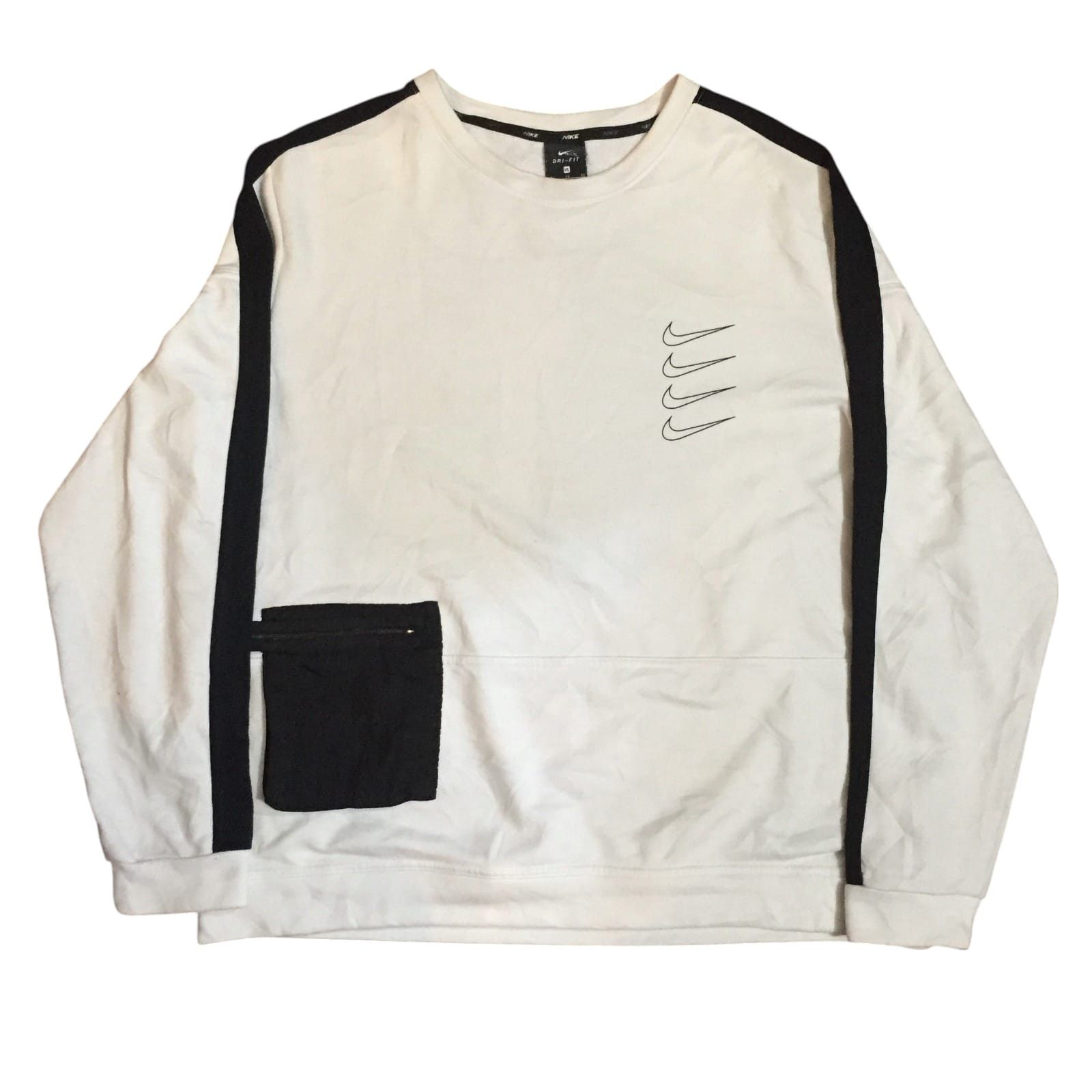 Nike Dri Fit Pocket Crewneck White
