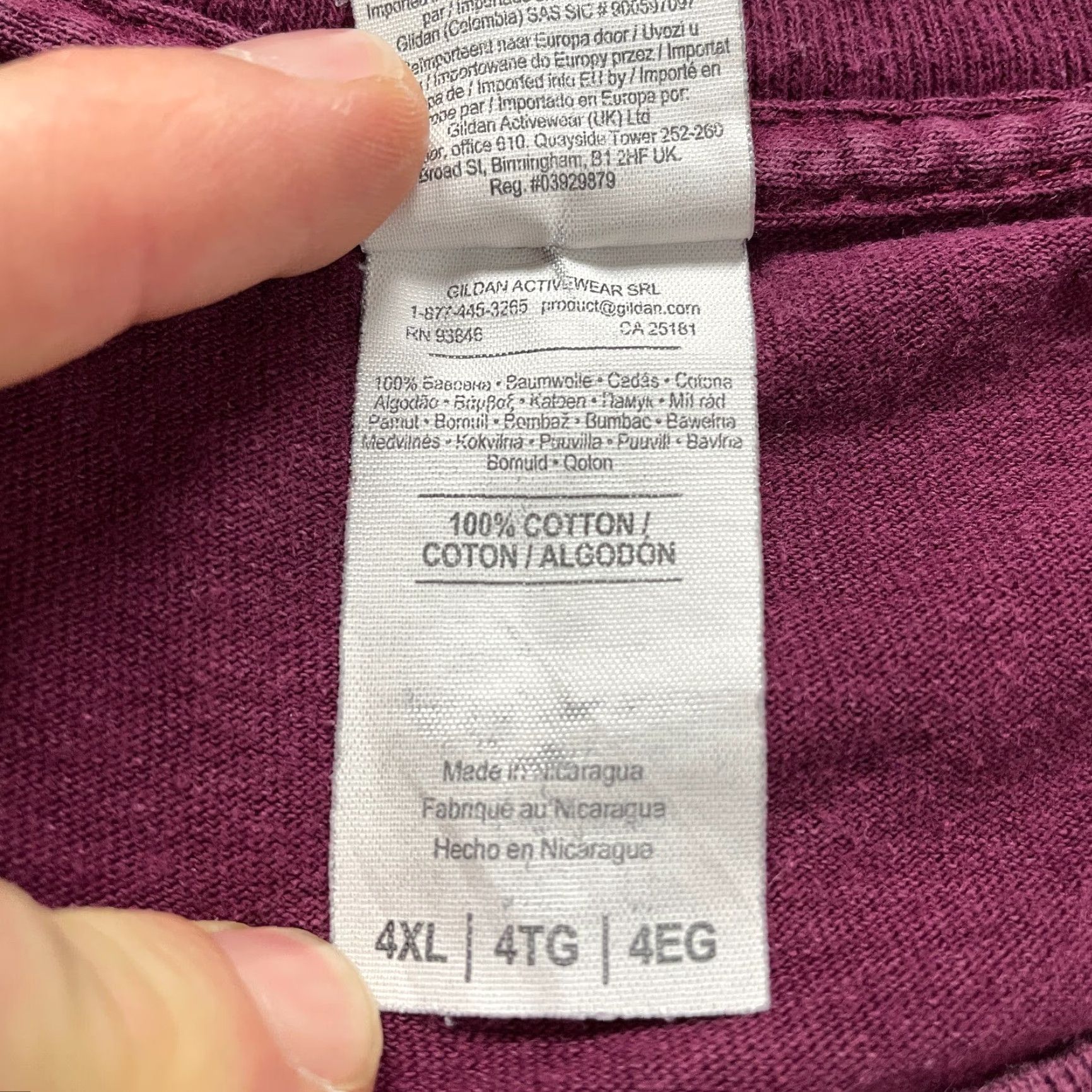 Gildan Vintage Gildan Ultra Cotton Graphic T-Shirt Men 4XL Crew Neck Short Sleeve Maroon Outdoor Size US XXL / EU 58 / 5 - 7 Thumbnail
