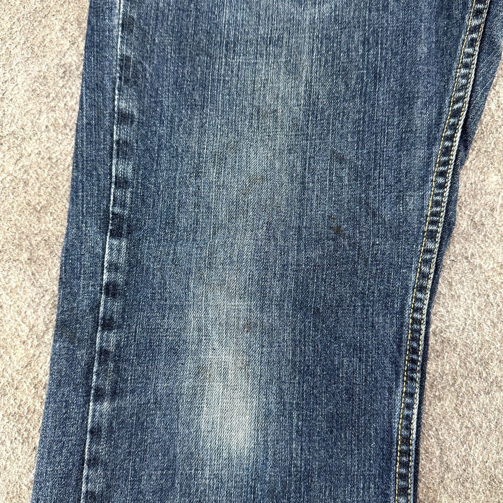 Levi's Levi's 559 Jeans Mens 33x30 Blue Straight Relaxed Distressed Cotton Denim 559 Model Modern 500 Series Mens Regular Size 33 Inseam 30 Size US 33 - 3 Thumbnail