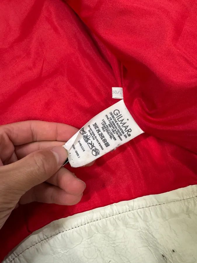 2000s Iceberg White Painted Leather Biker Jacket