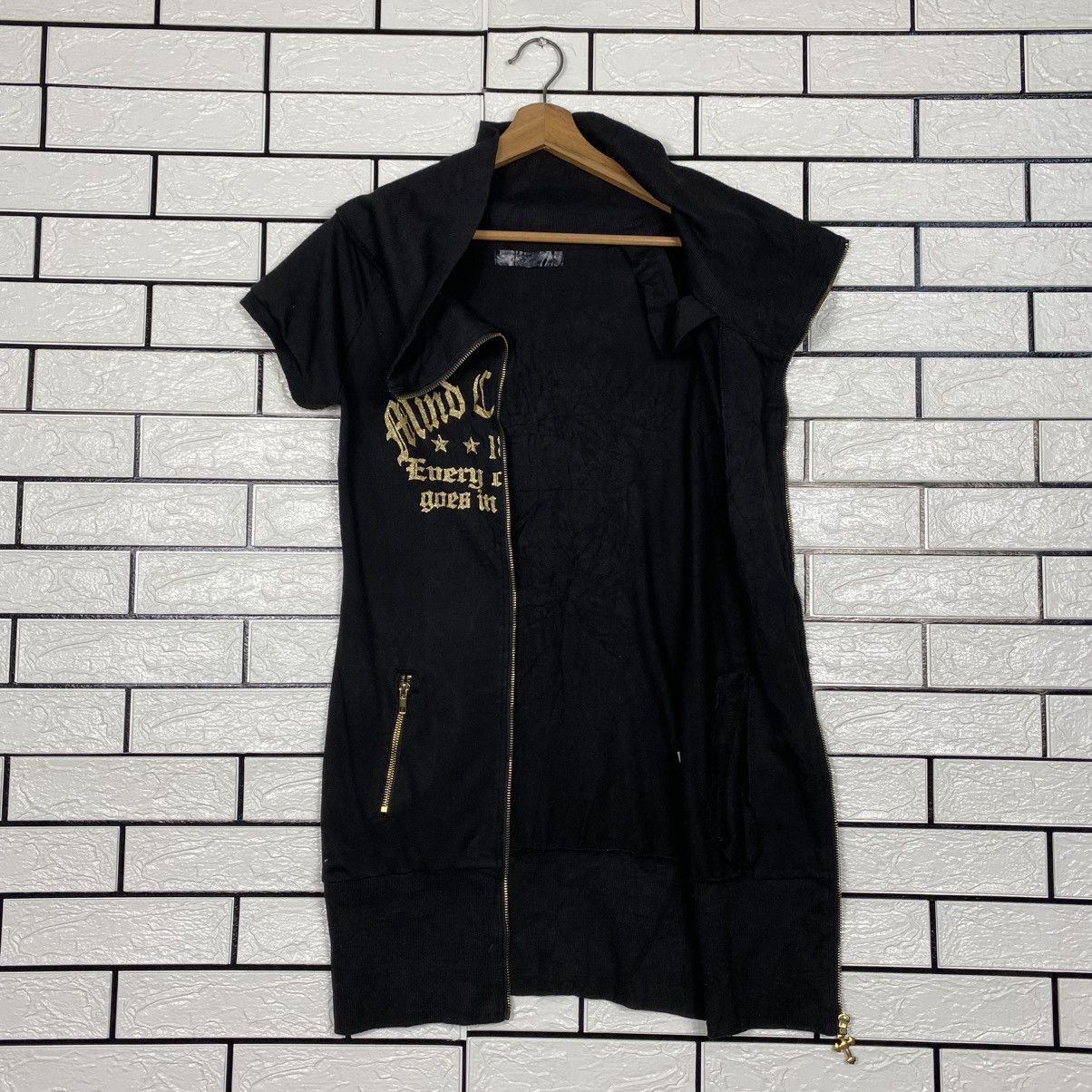 Japanese Brand 📌Full Zipper Sweater Punk Design Bondage Bones Design Size US L / EU 52-54 / 3 - 12 Thumbnail
