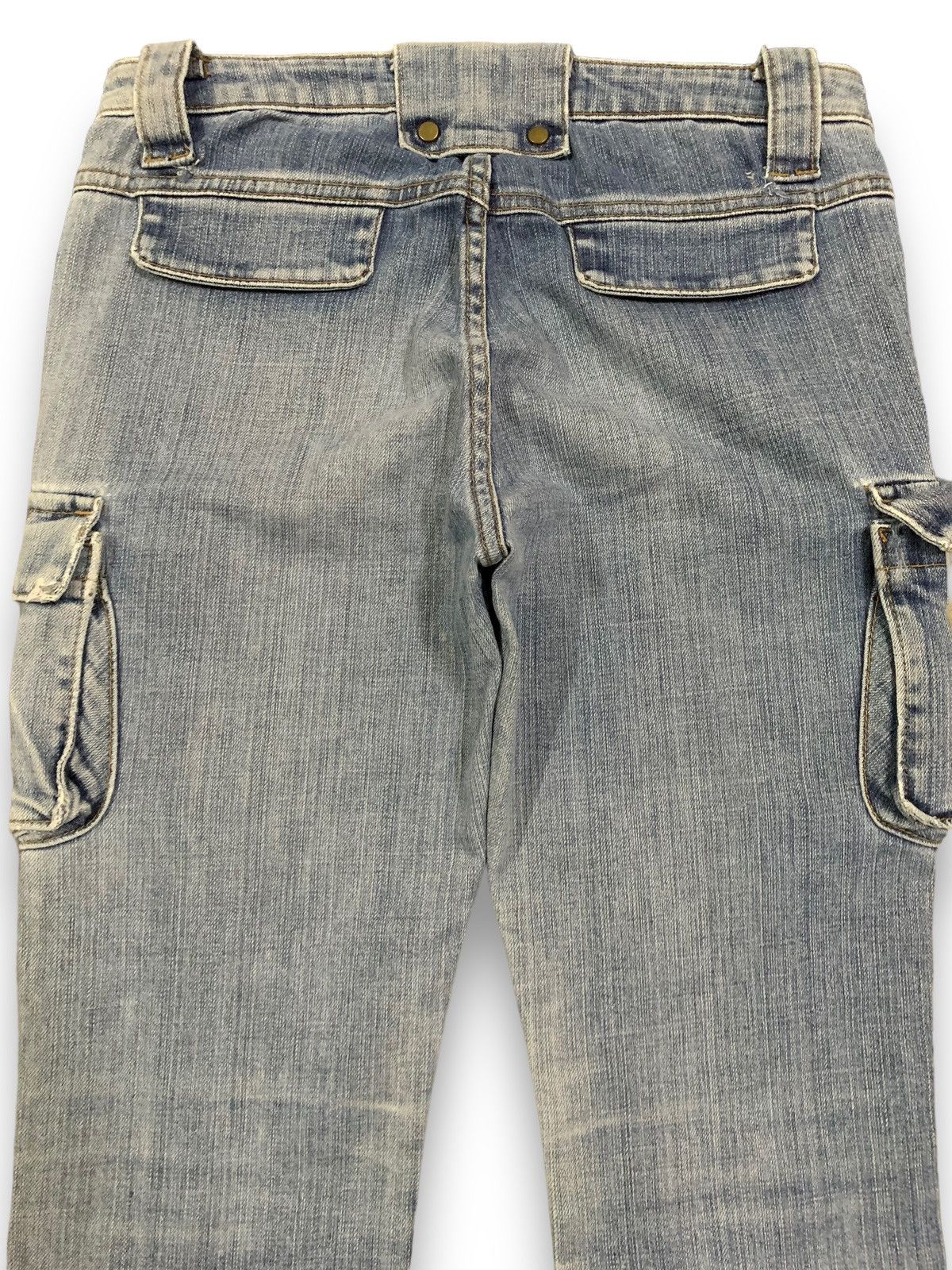 Hysteric Glamour Vintage Japanese Brand E.Blue Ripped Flare Bush Cargo Jeans Size US 28 / EU 44 - 12 Thumbnail