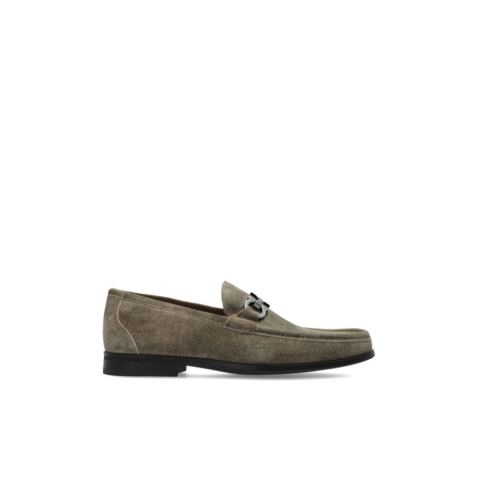 FERRAGAMO Grandioso Gray Suede Loafers New & Authentic (Men'