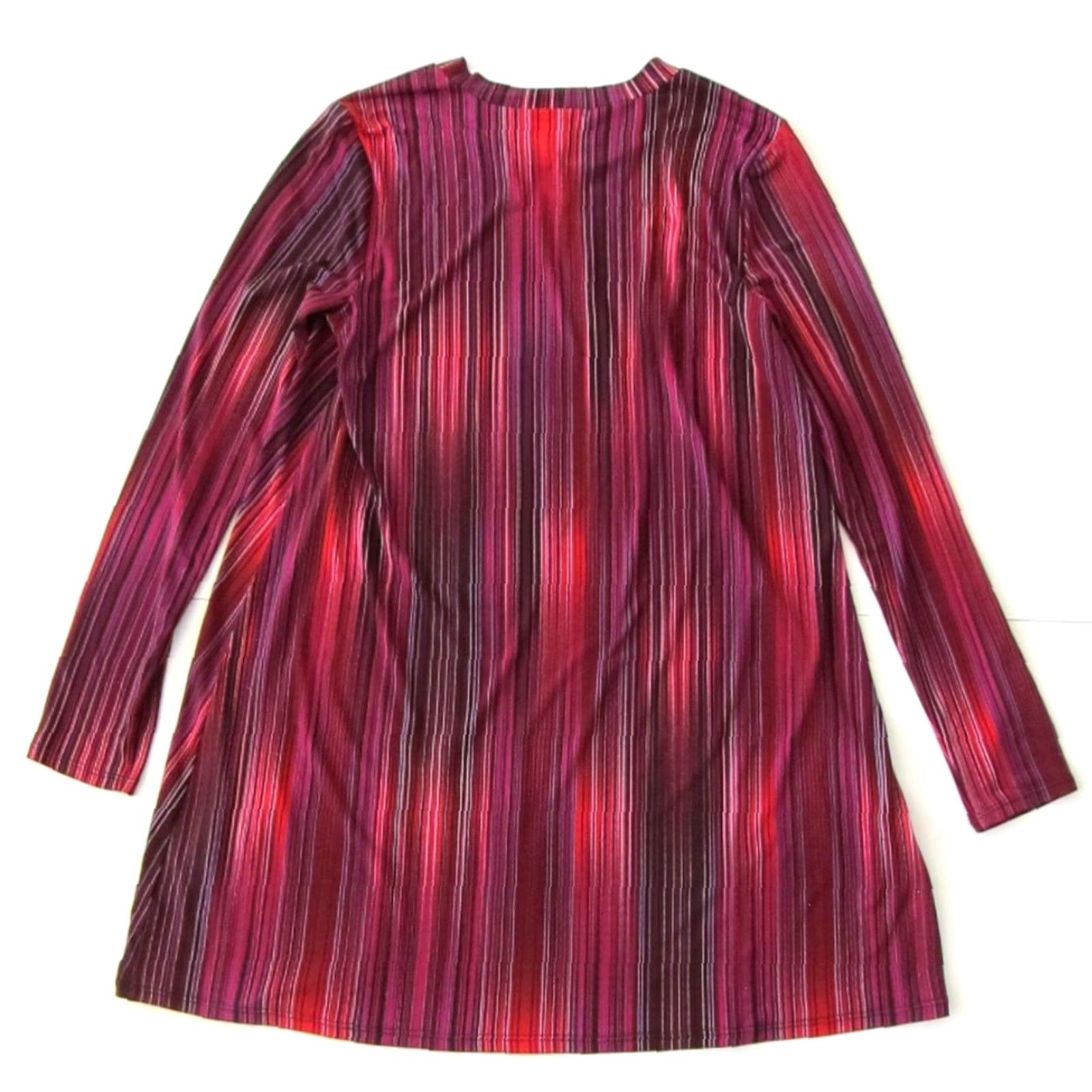 BCBGeneration BCBGeneration Pink Black Red Stripe Stretch Long Sleeve Shift Tunic Tent Dress M Size M / US 6-8 / IT 42-44 - 7 Thumbnail