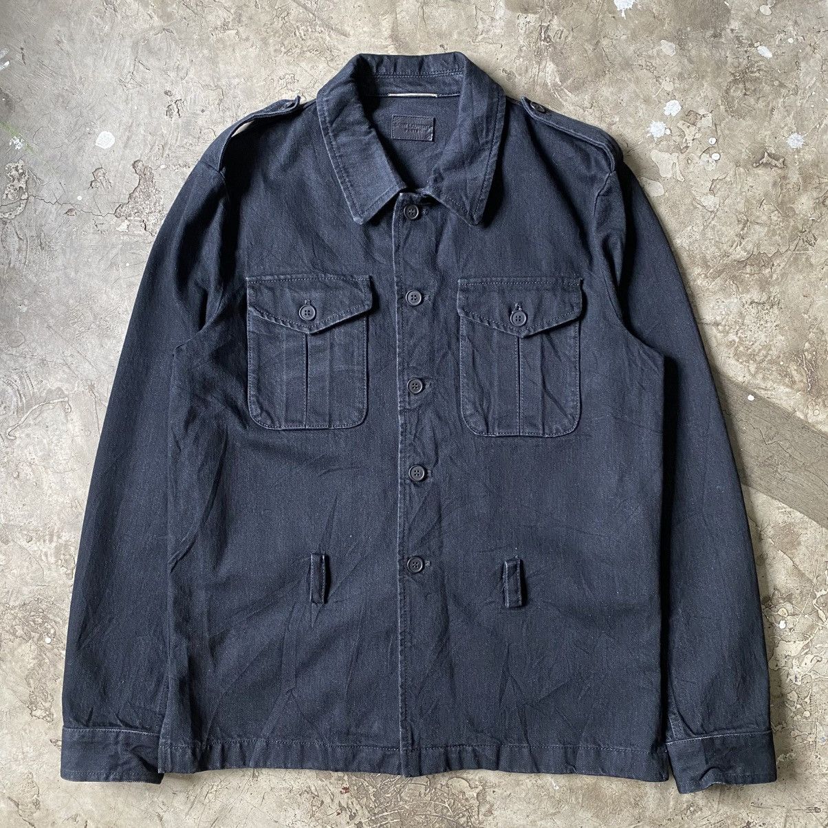 Saint Laurent Belted Safari Denim Jacket