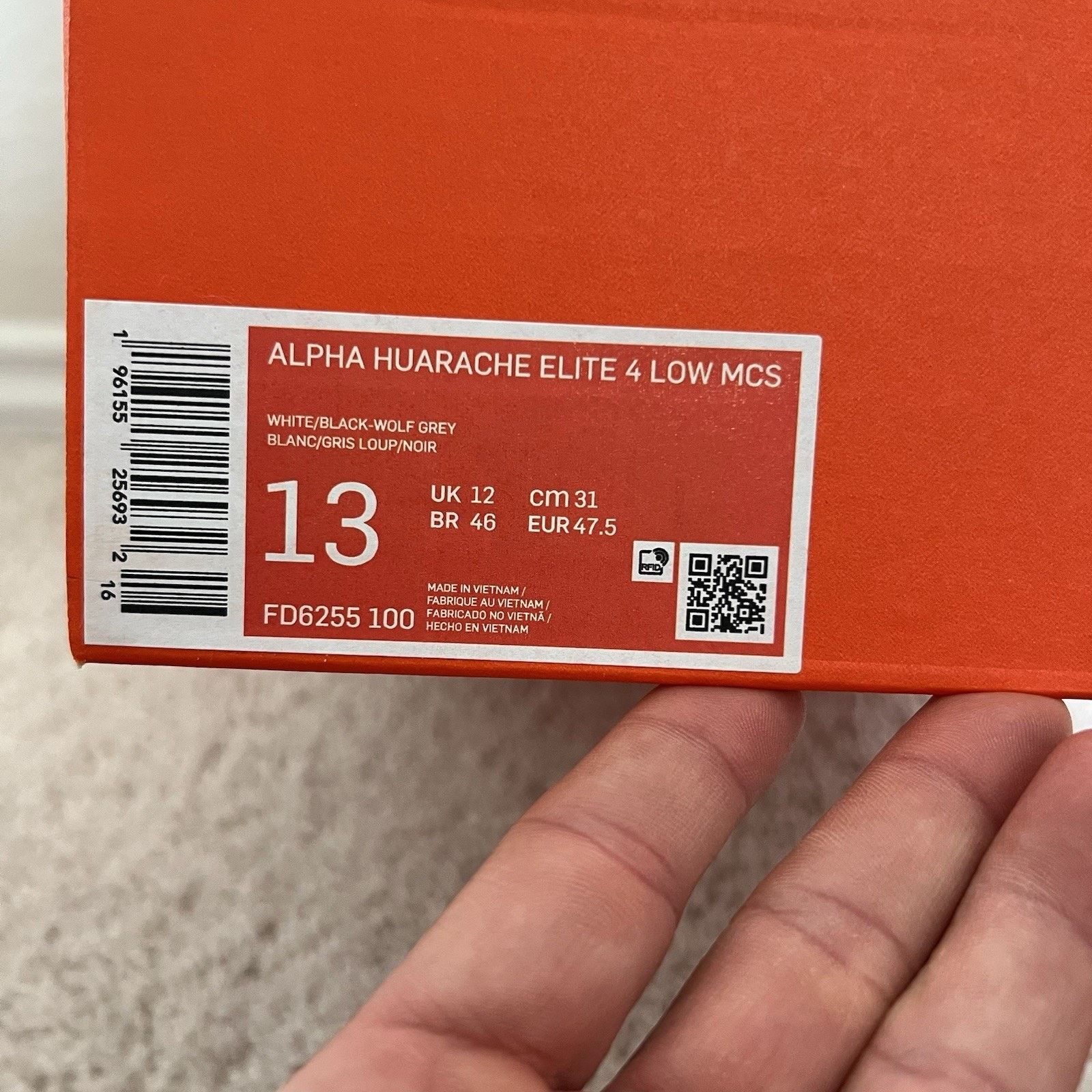 Nike Nike Alpha Huarache Elite 4 Low Baseball Cleats 13 No Lid Size US 13 / EU 46 - 11 Thumbnail