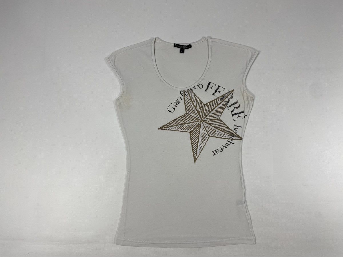 Gianfranco Ferre LASTDROP🔥Vintage Y2K Gianfranco Ferre Beachwear Star T-shirt Size S / US 4 / IT 40 - 9 Thumbnail