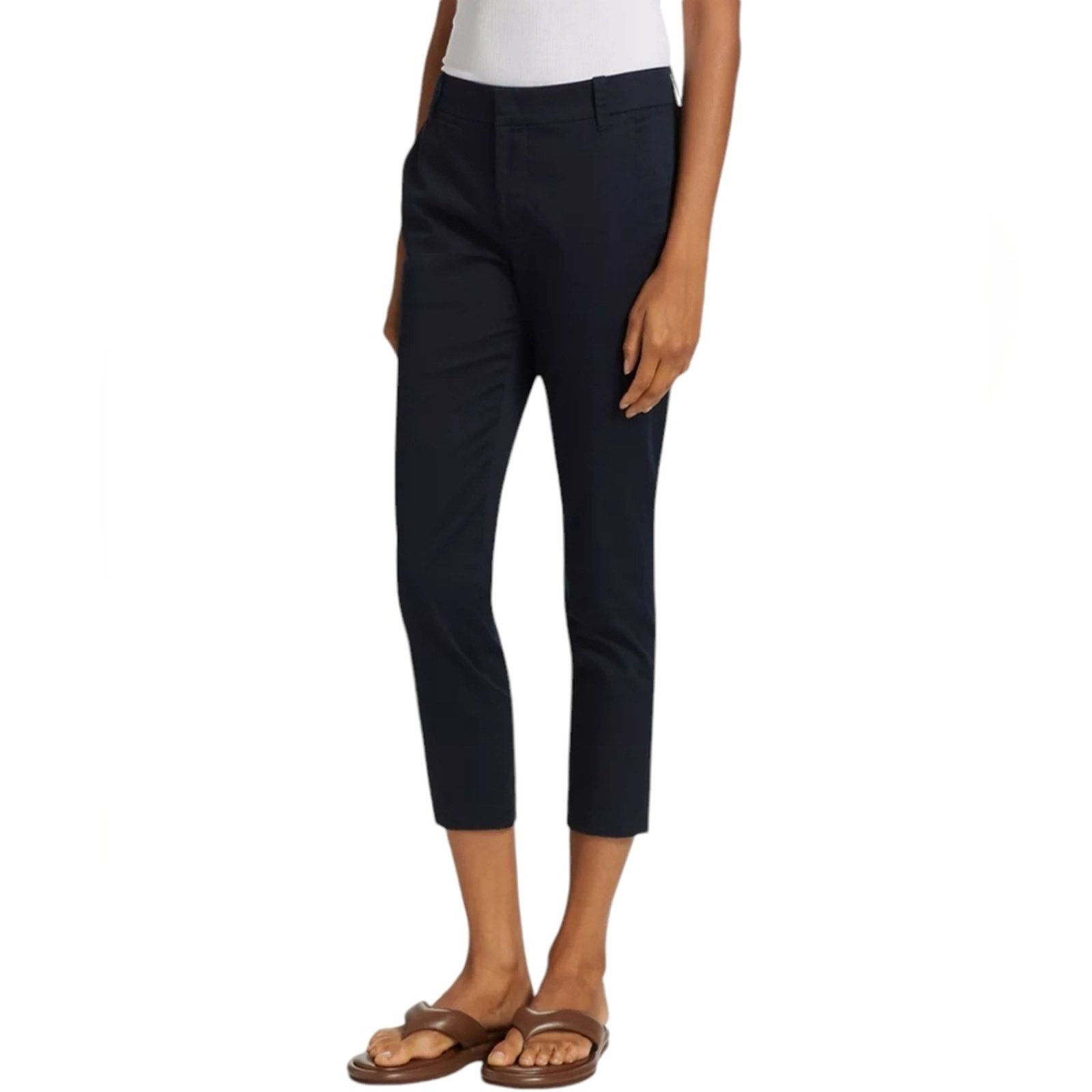 Vince Vince Cotton Cropped Trouser Pants 6 Size 28" / US 6 / IT 42 - 2 Thumbnail
