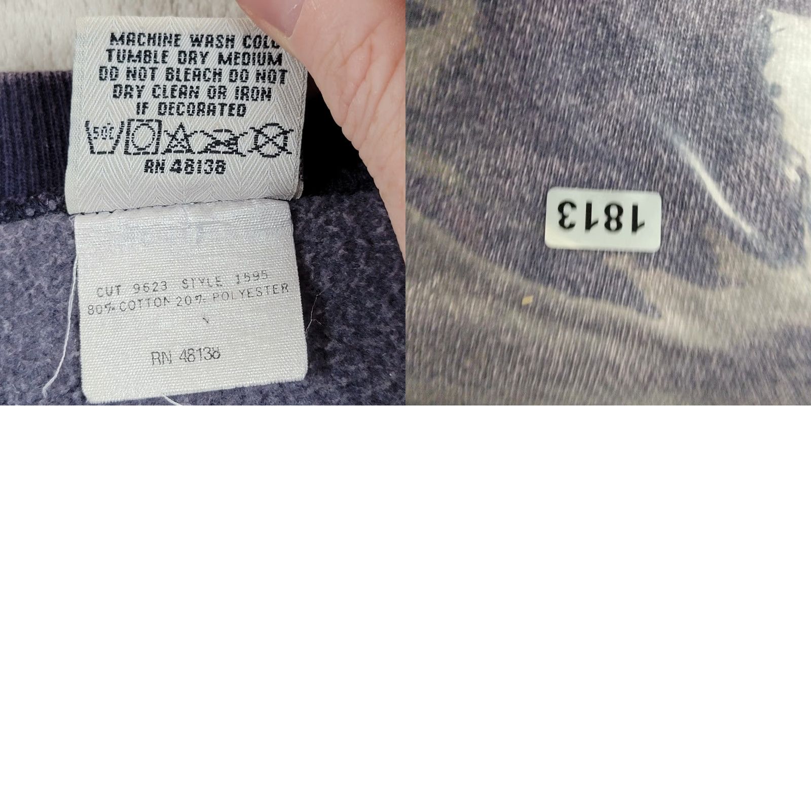 Nutmeg VINTAGE University of Michigan Wolverines Gray Long Sleeve Mens L NutMeg Logo Pullover Shirt/ Sweatshirt Size US L / EU 52-54 / 3 - 10 Thumbnail