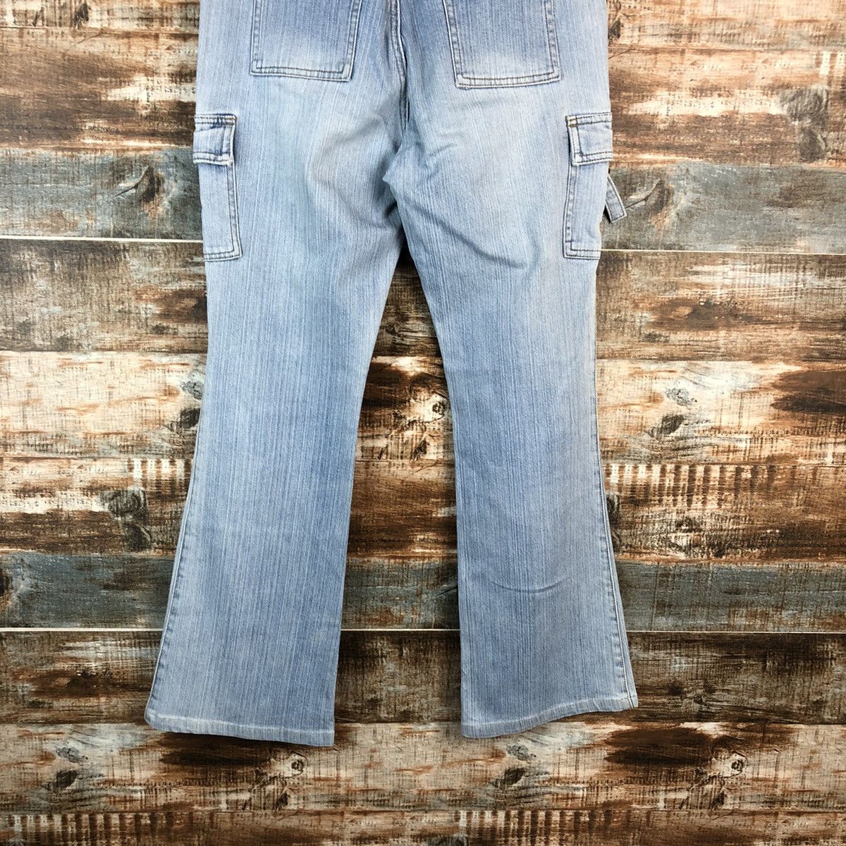 Japanese Brand Back Rush Blue Multipocket bootcut denim Jeans #A2430 Size 27" / US 4 / IT 40 - 15 Thumbnail