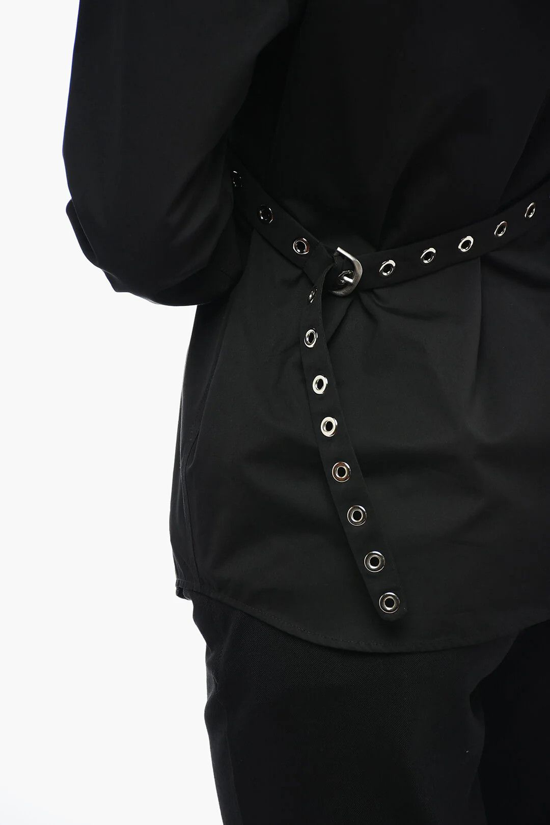 Off-White og1mm0426 Poplin Blouse in Black Size M / US 6-8 / IT 42-44 - 4 Thumbnail